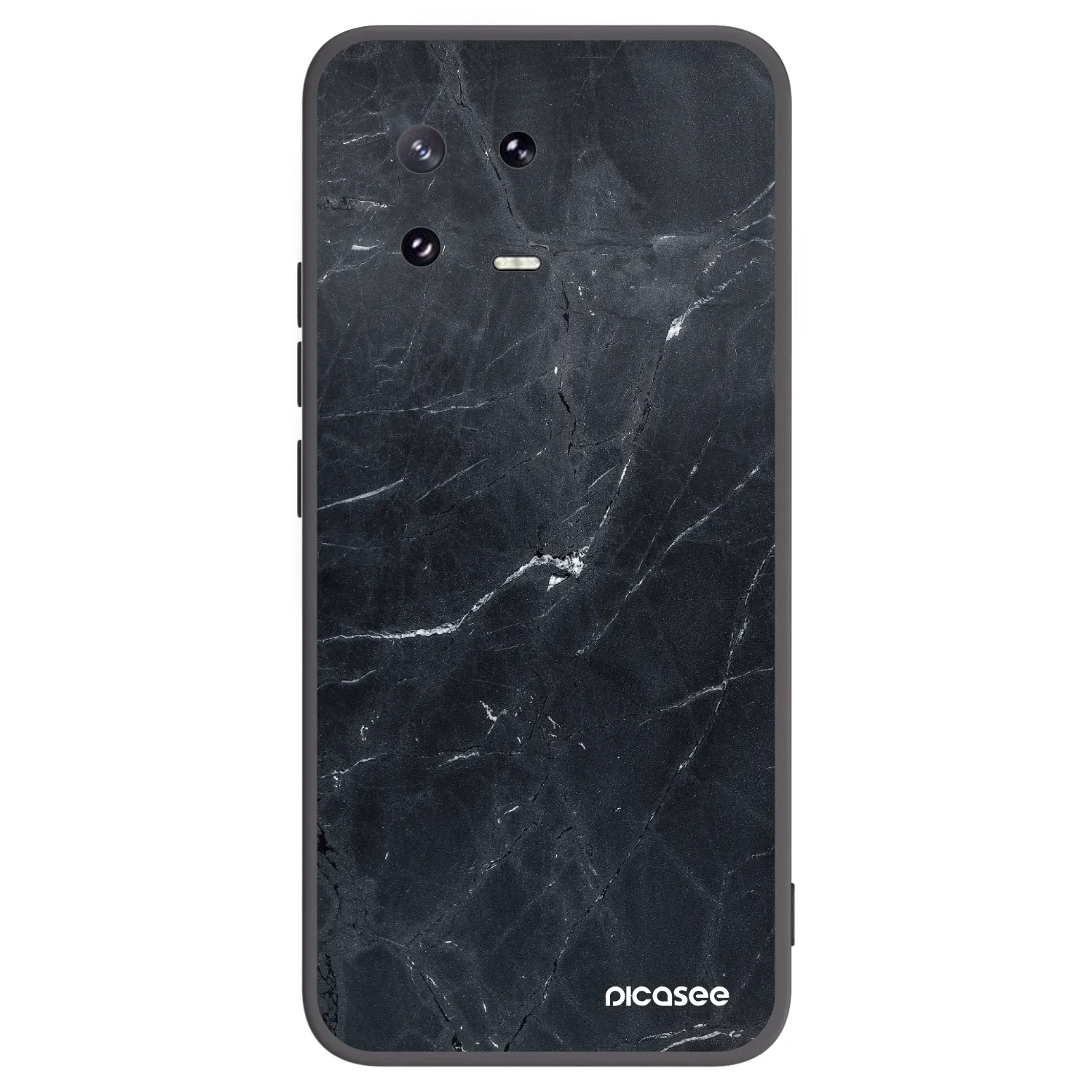 Picasee Xiaomi 13 Pro Hülle - Schwarzes Silikon - Black marble