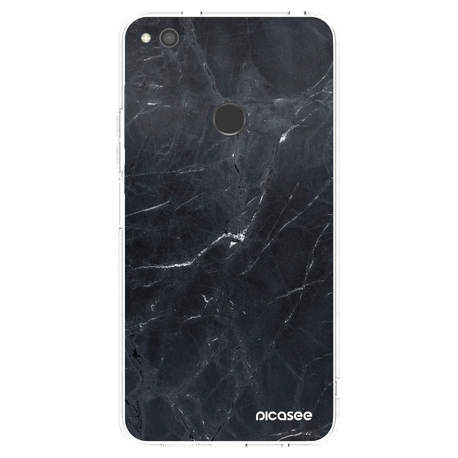 Picasee Huawei P9 Lite 2017 Hülle - Transparentes Silikon - Black marble