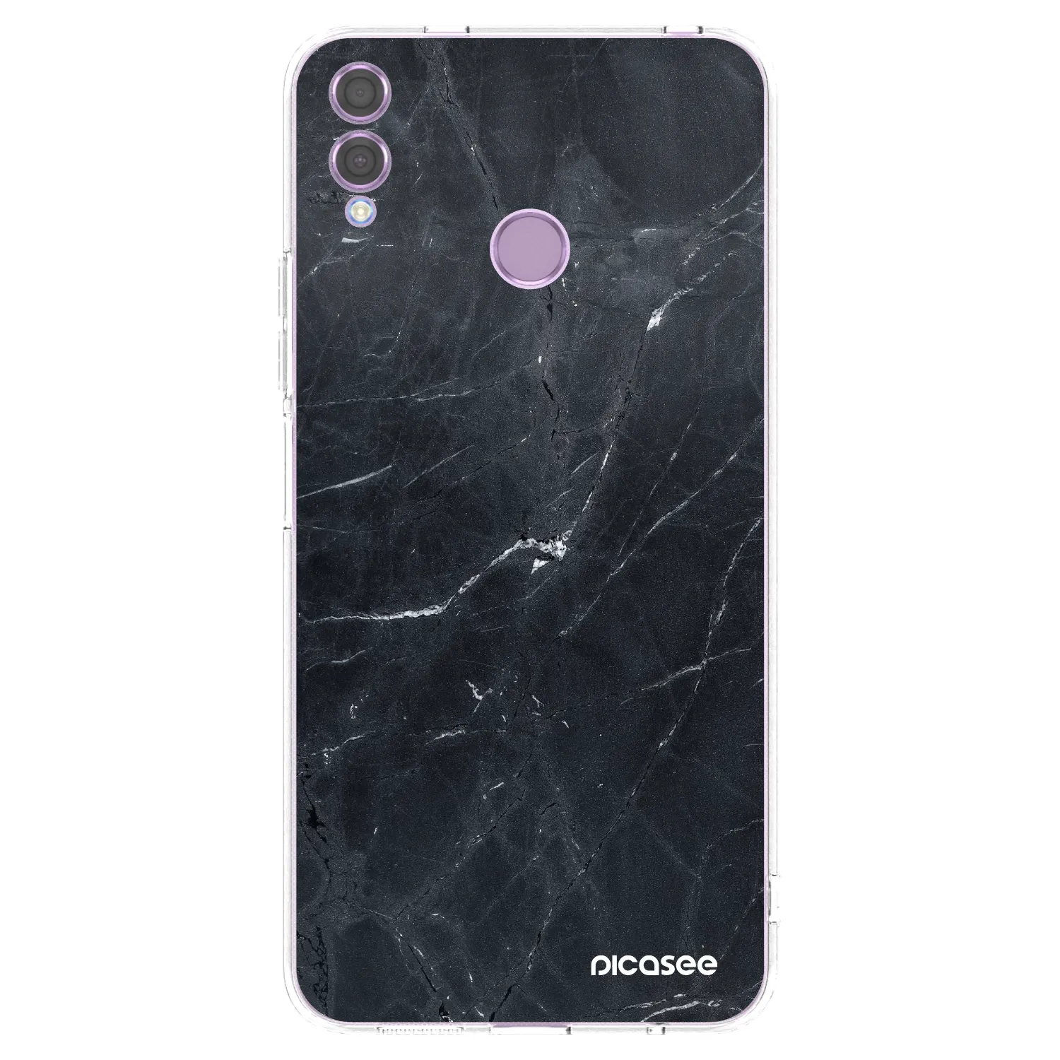 Picasee Honor 8X Hülle - Transparentes Silikon - Black marble