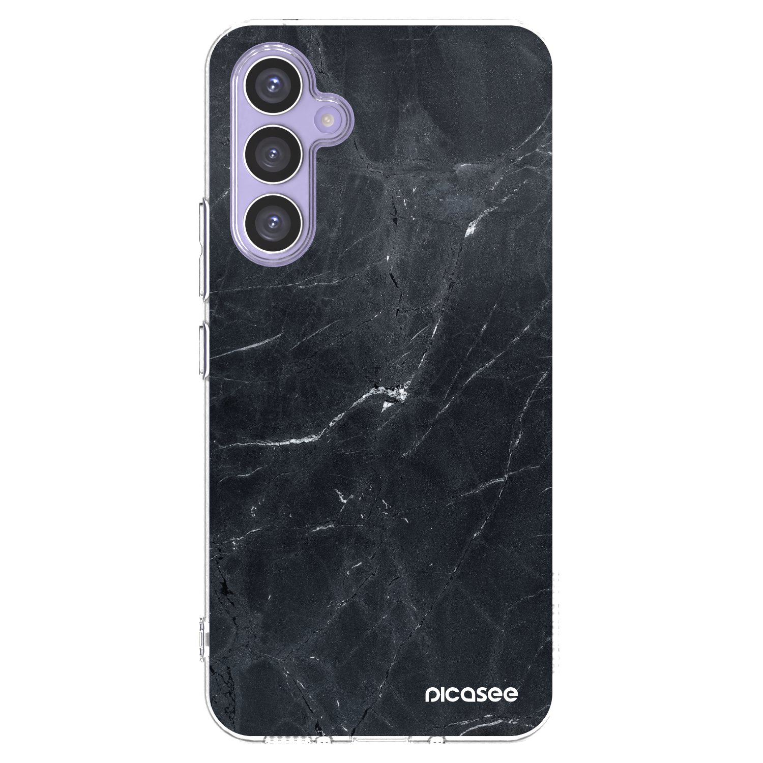 Picasee Samsung Galaxy A54 5G A546B Hülle - Transparentes Silikon - Black marble