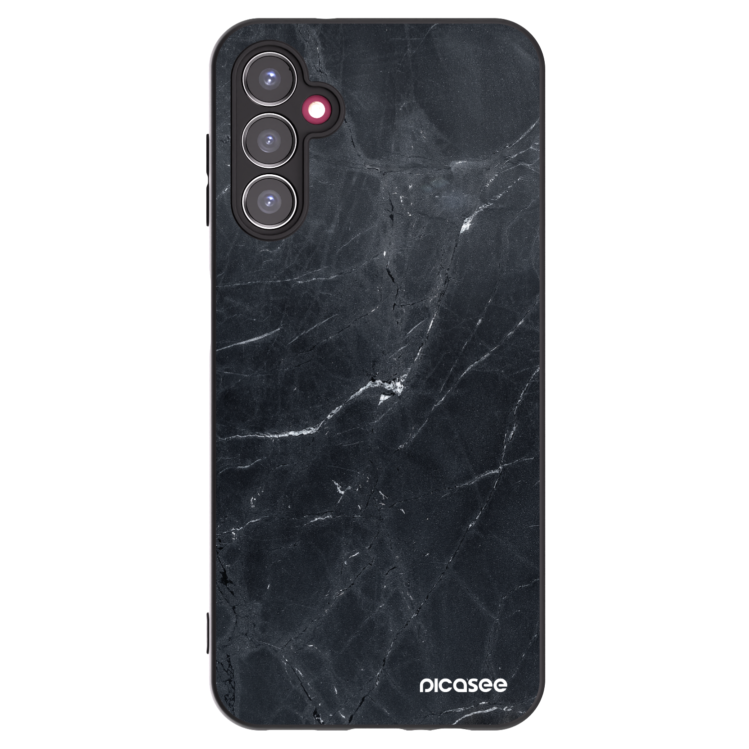Picasee Samsung Galaxy A14 4G A145R Hülle - Schwarzes Silikon - Black marble