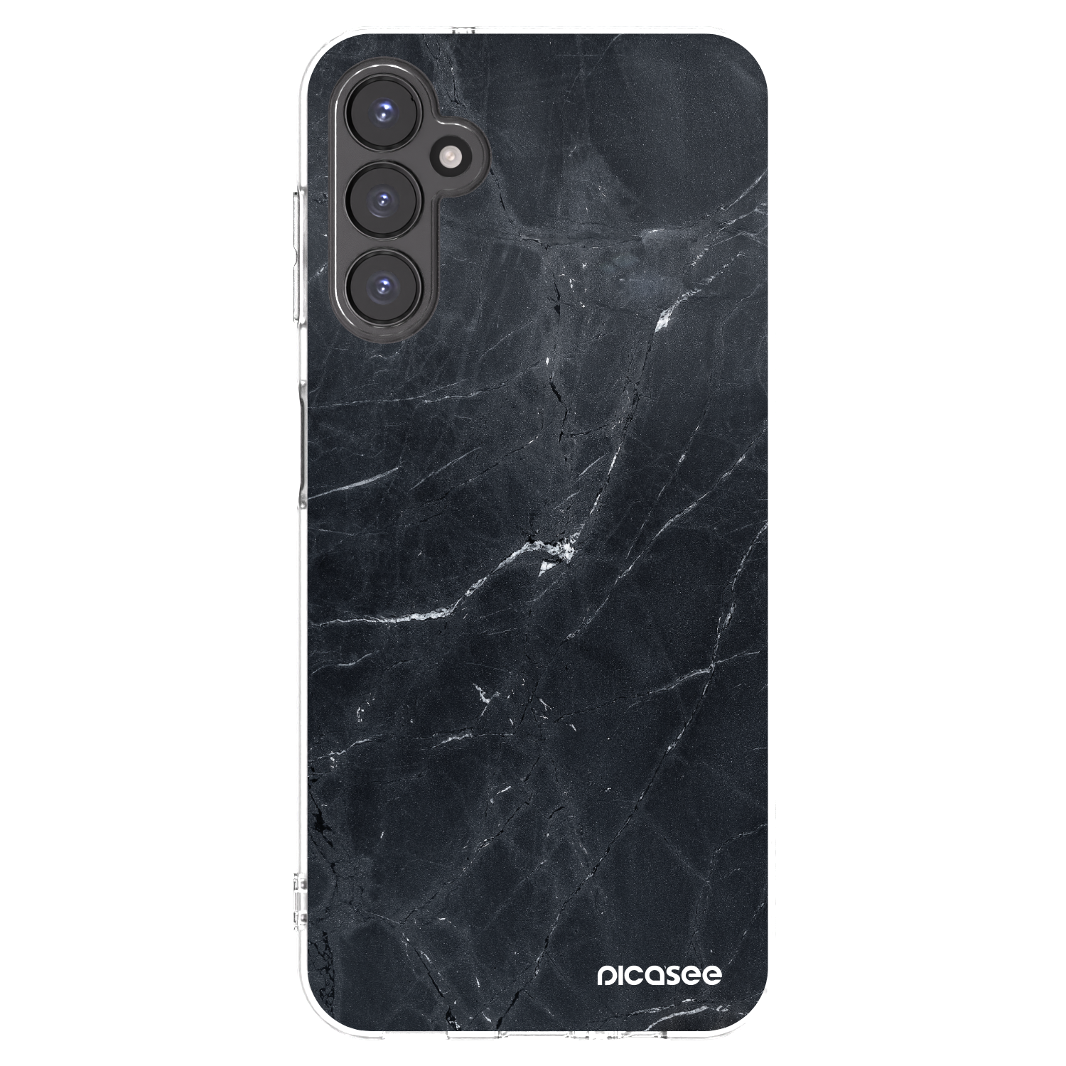 Picasee Samsung Galaxy A14 4G A145R Hülle - Transparentes Silikon - Black marble