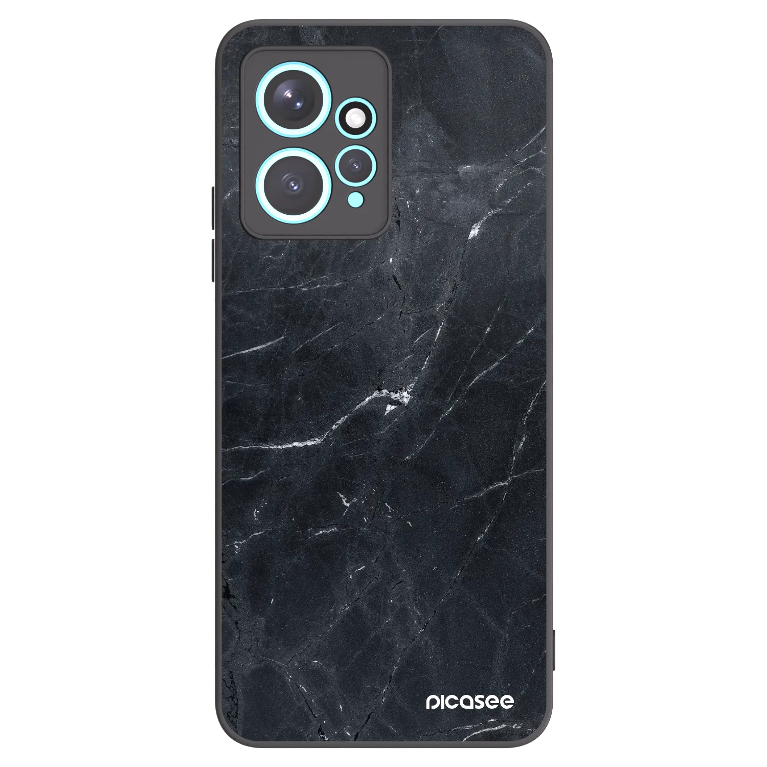 Picasee Xiaomi Redmi Note 12 4G Hülle - Schwarzes Silikon - Black marble