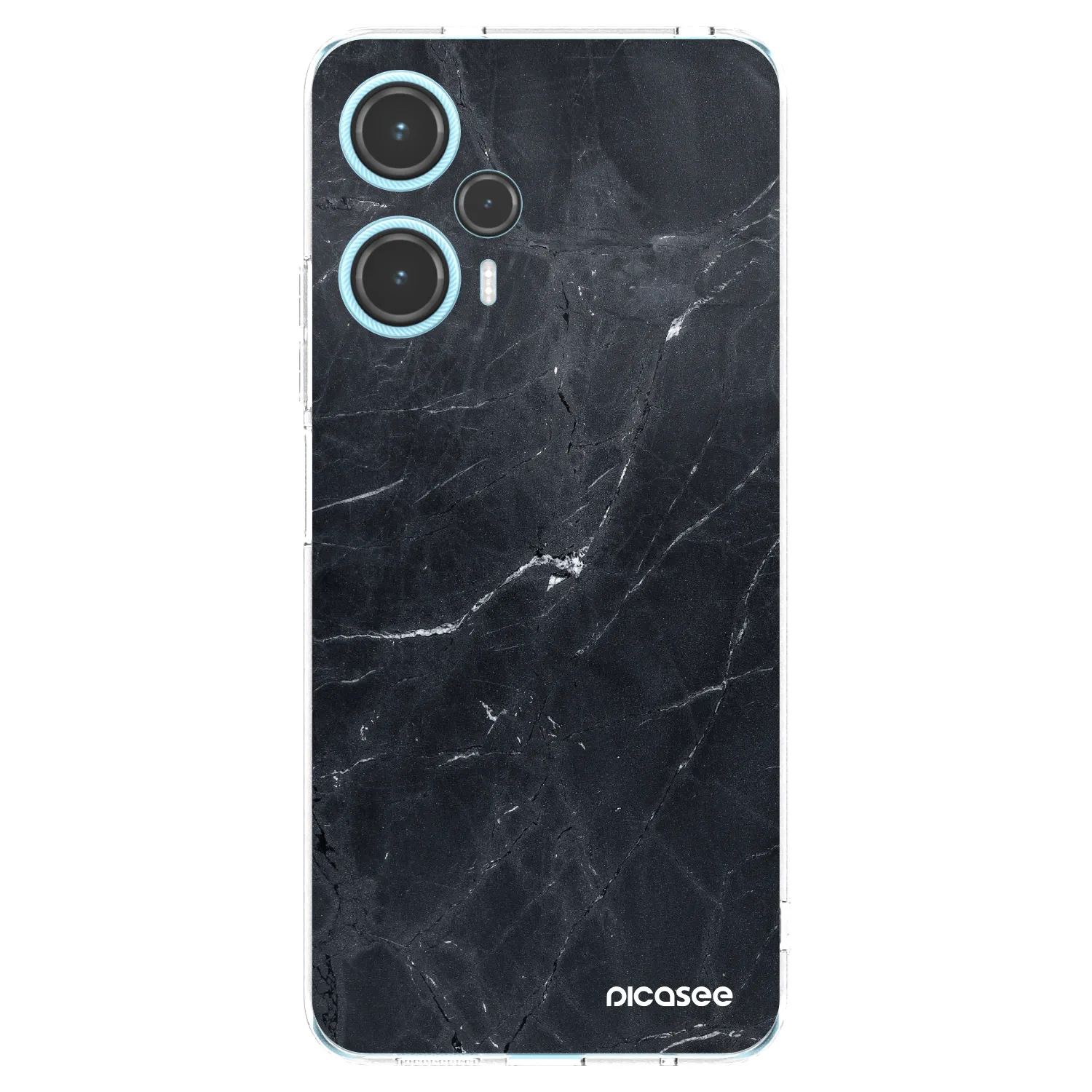 Picasee Xiaomi Poco F5 Hülle - Transparentes Silikon - Black marble