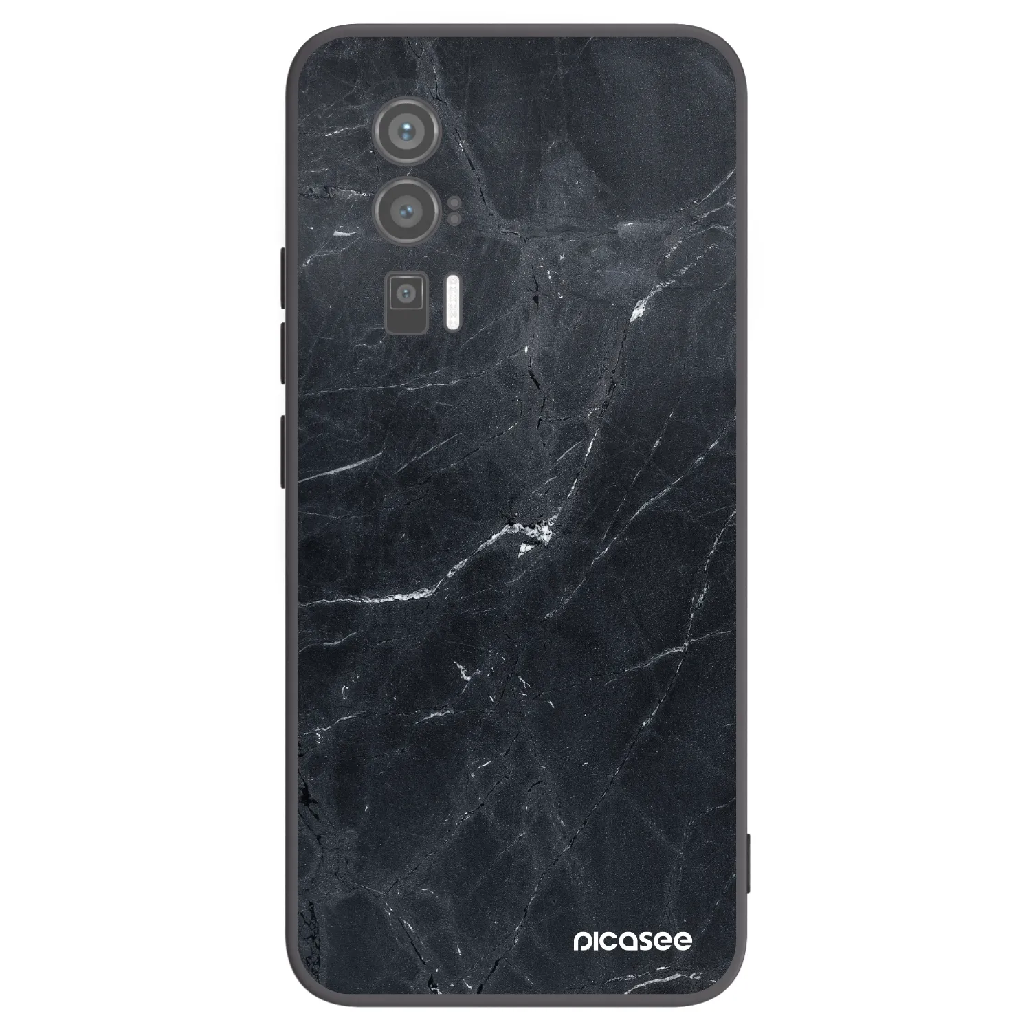 Picasee Xiaomi Poco F5 Pro 5G Hülle - Schwarzes Silikon - Black marble