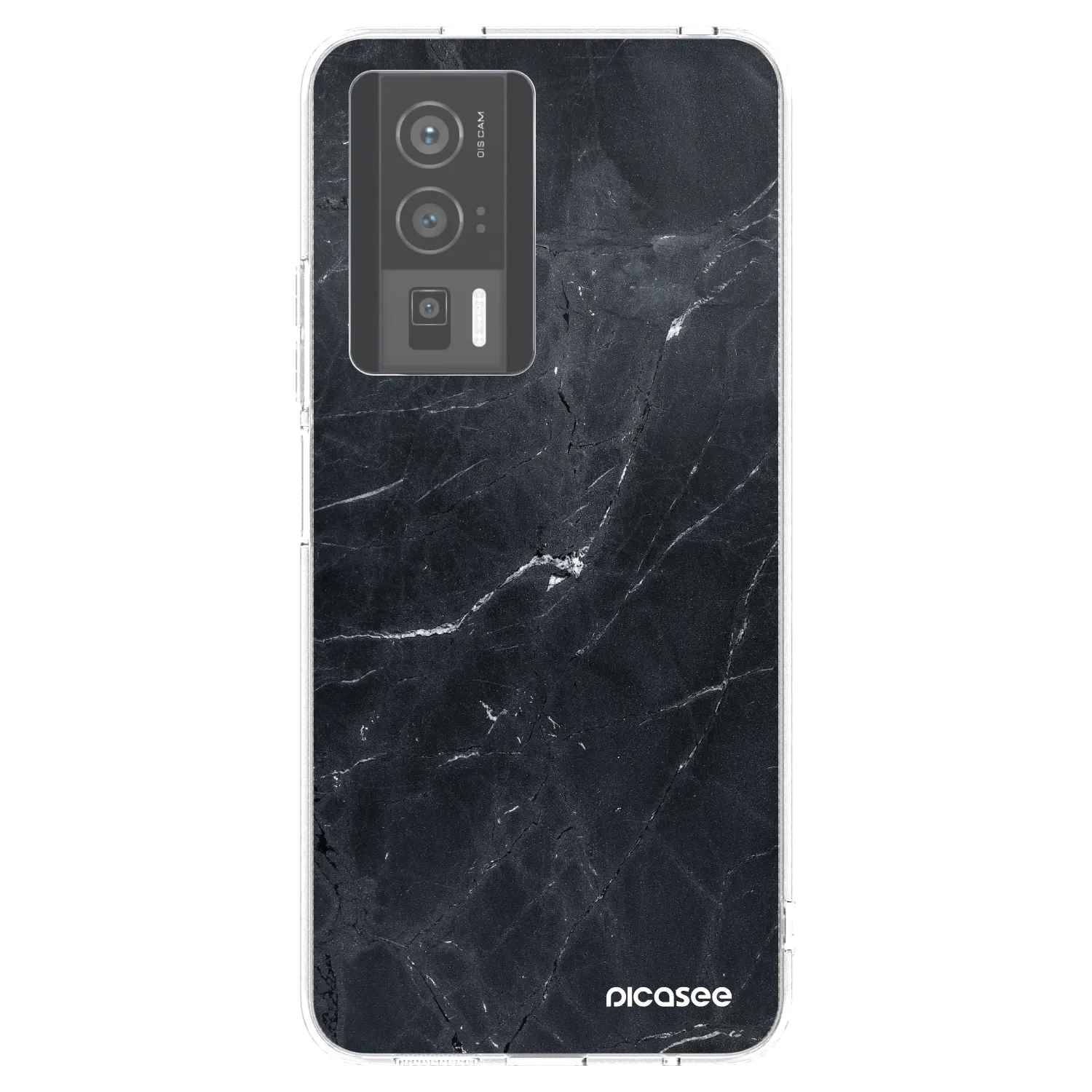 Picasee Xiaomi Poco F5 Pro 5G Hülle - Transparentes Silikon - Black marble