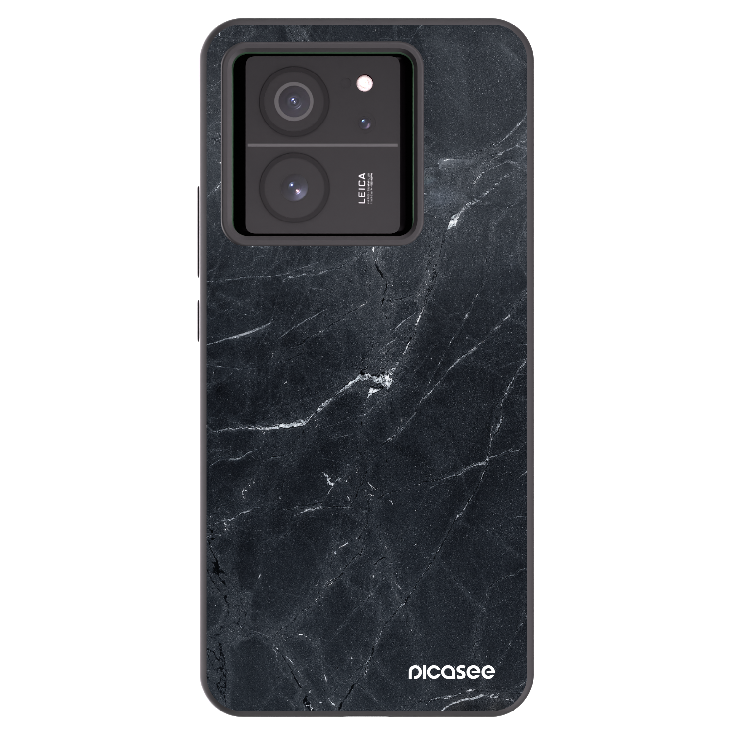 Picasee Xiaomi 13T Hülle - Schwarzes Silikon - Black marble