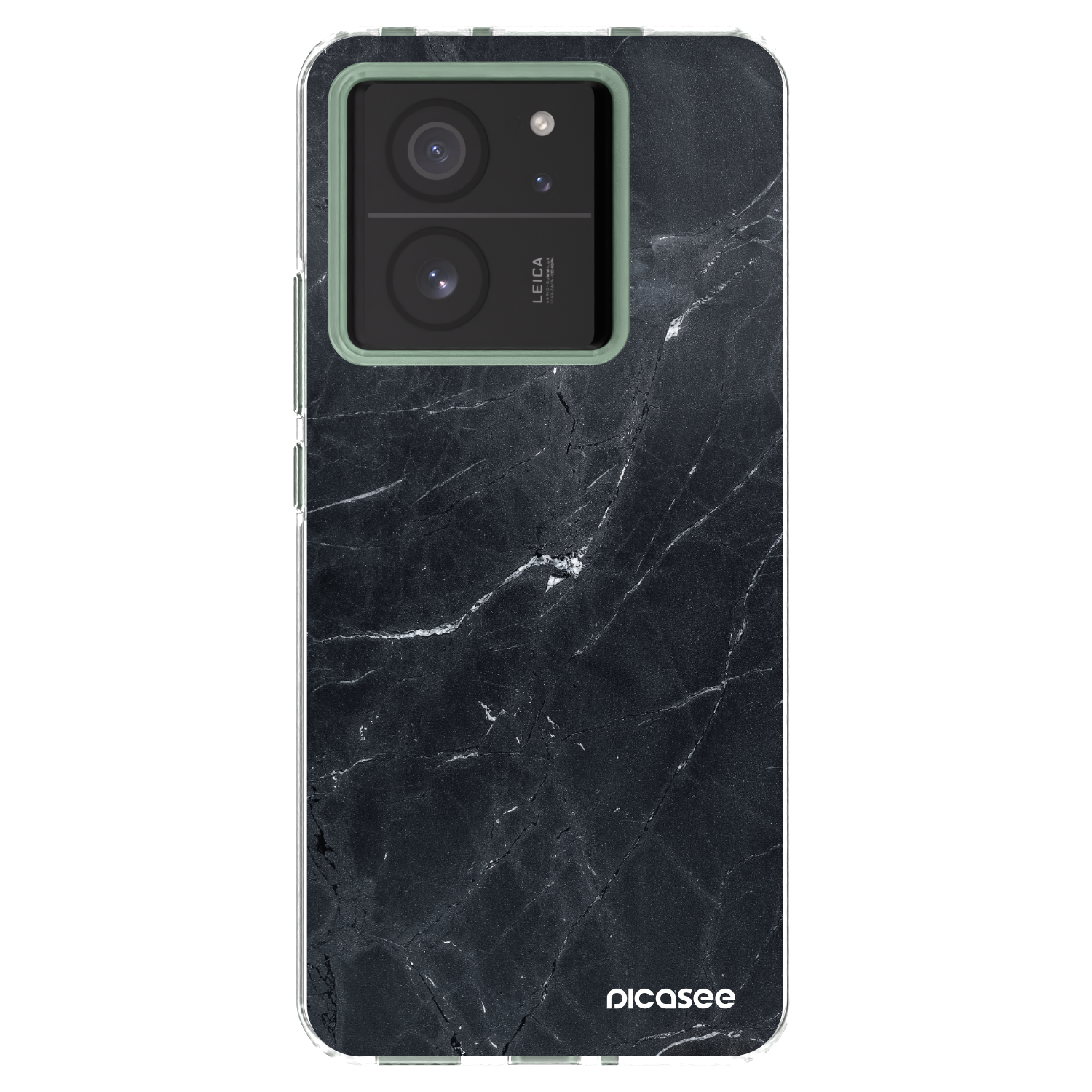 Picasee Xiaomi 13T Hülle - Transparentes Silikon - Black marble