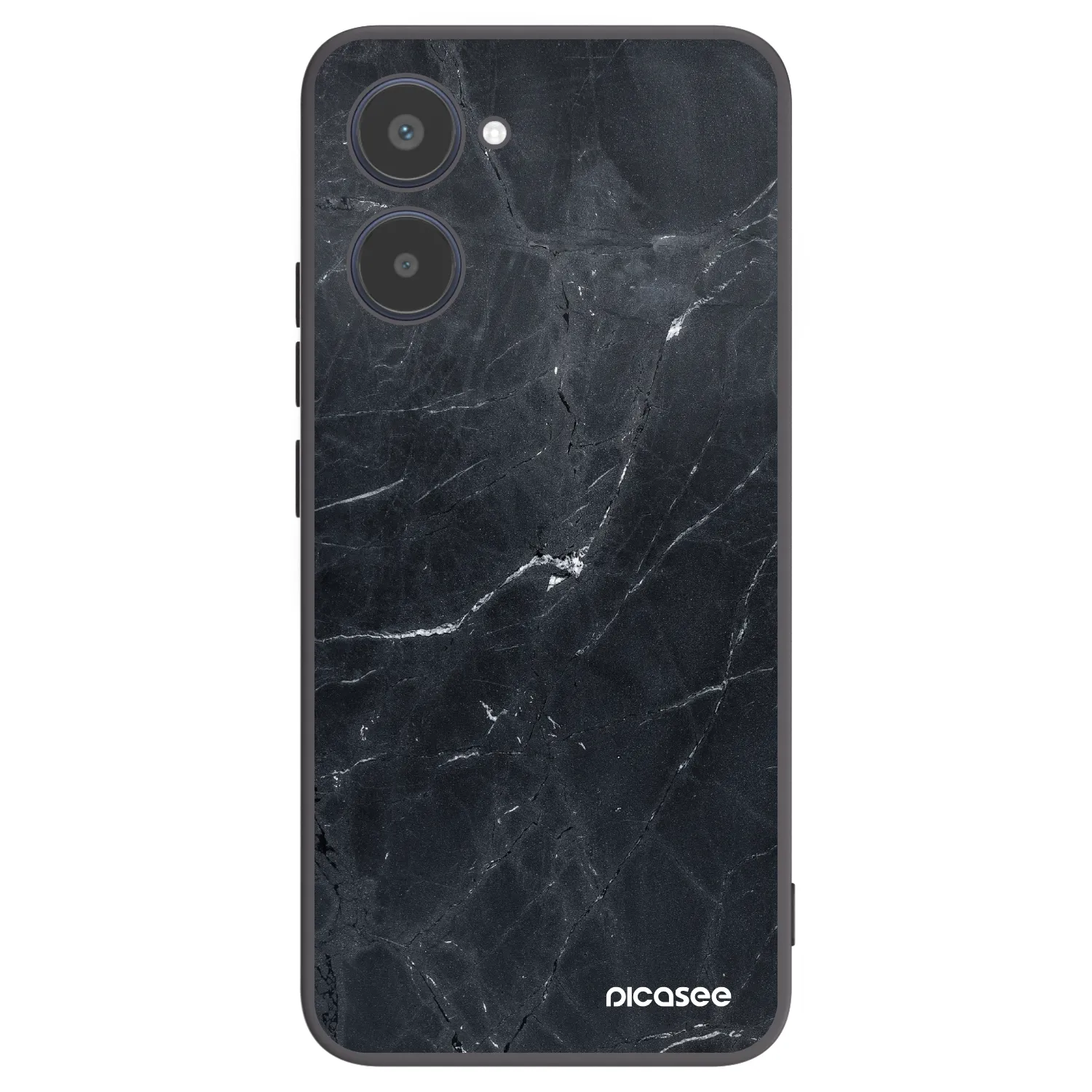 Picasee Realme 10 4G Hülle - Schwarzes Silikon - Black marble