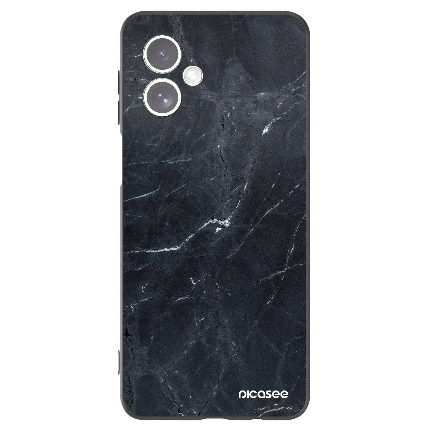 Picasee Motorola Moto G54 5G Hülle - Schwarzes Silikon - Black marble