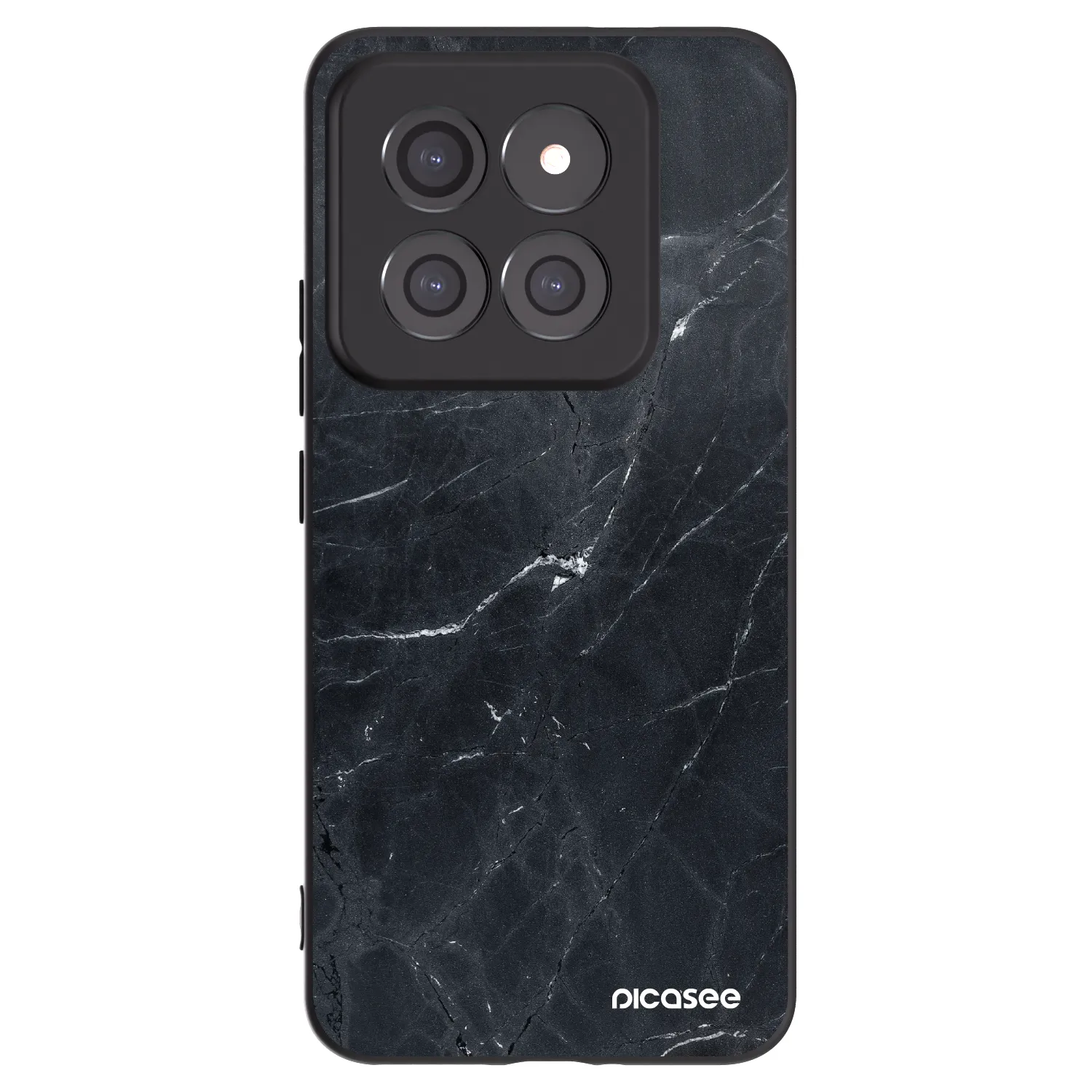 Picasee Xiaomi 14 Pro Hülle - Schwarzes Silikon - Black marble
