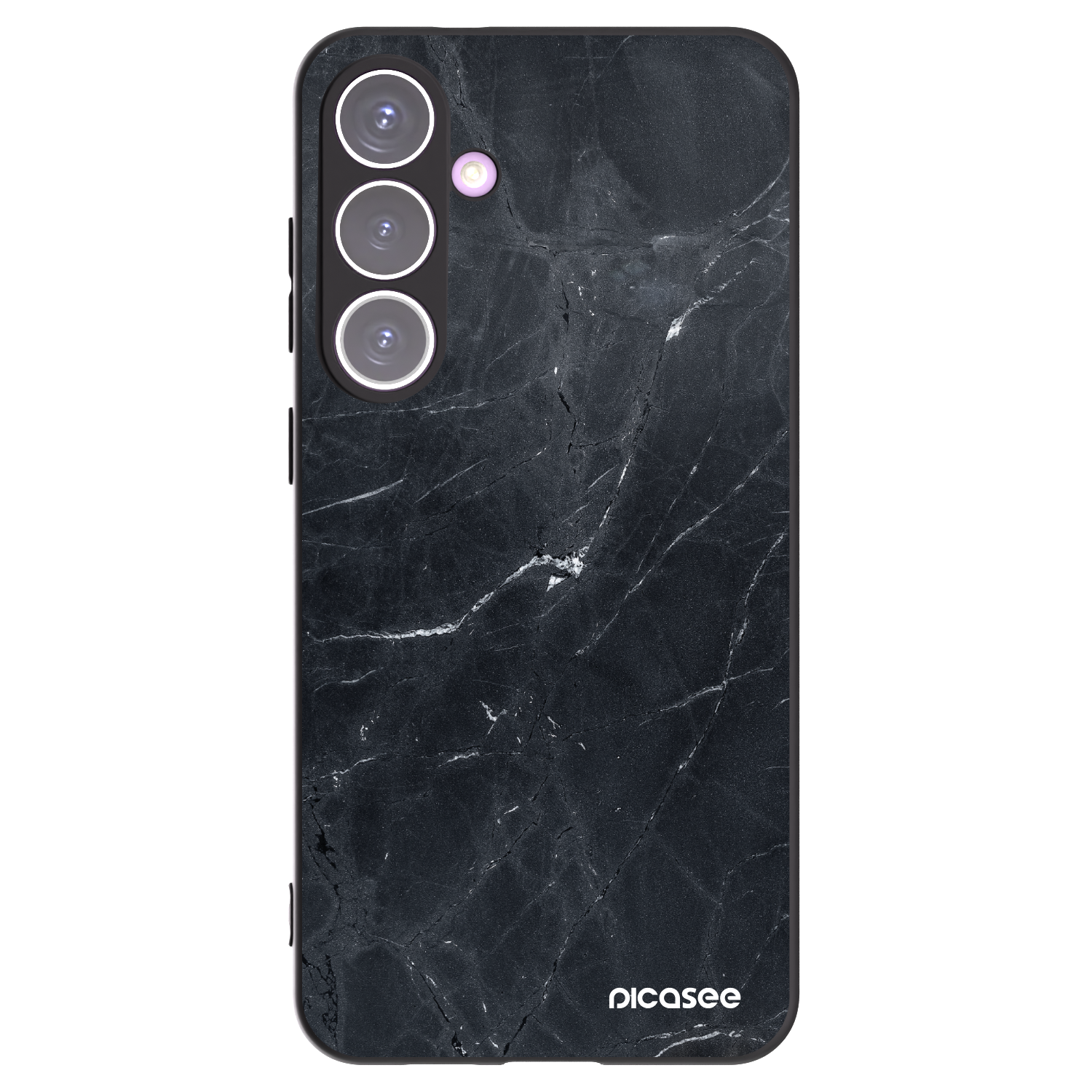 Picasee Samsung Galaxy S24+ S926B 5G Hülle - Schwarzes Silikon - Black marble