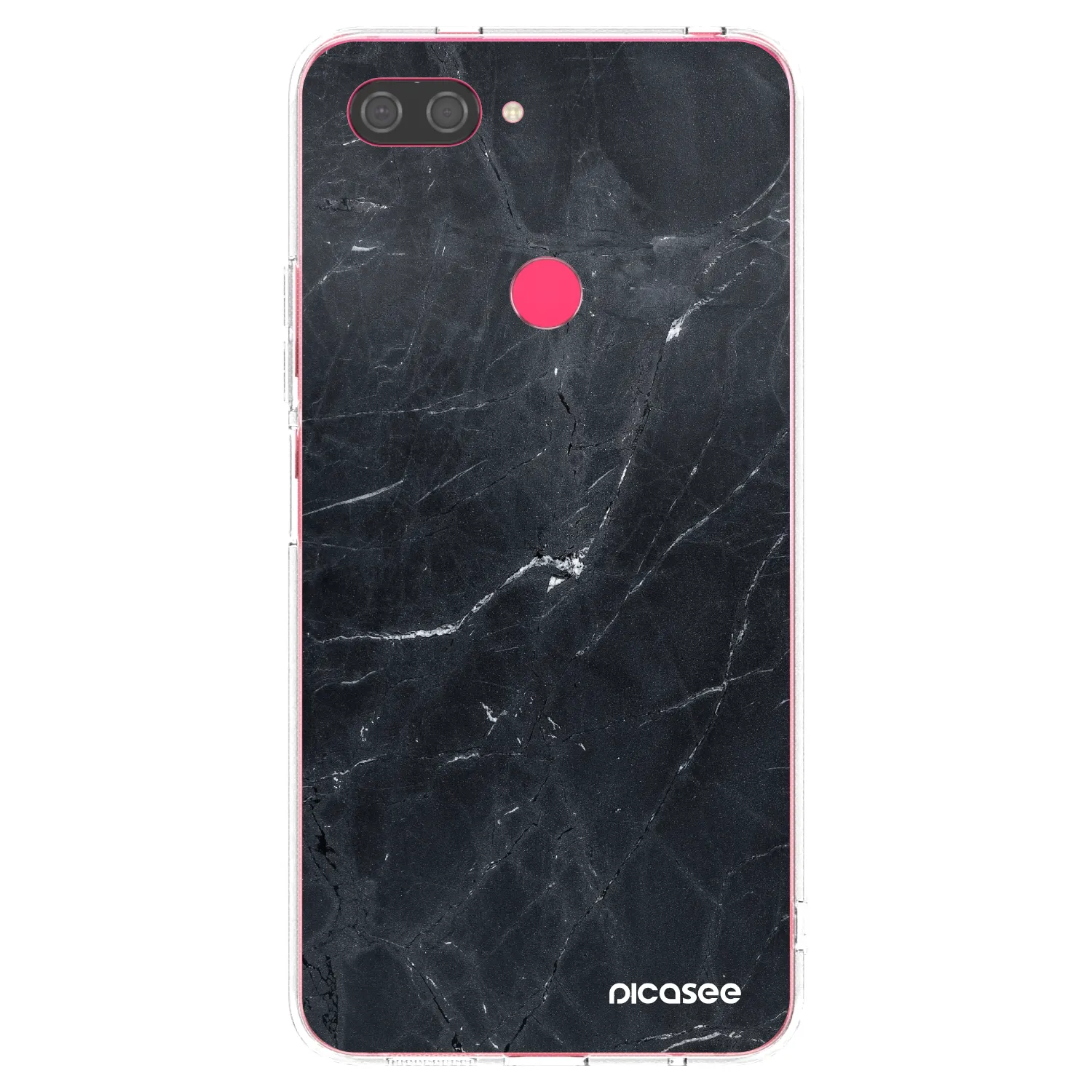 Picasee Xiaomi Mi 8 Lite Hülle - Transparentes Silikon - Black marble