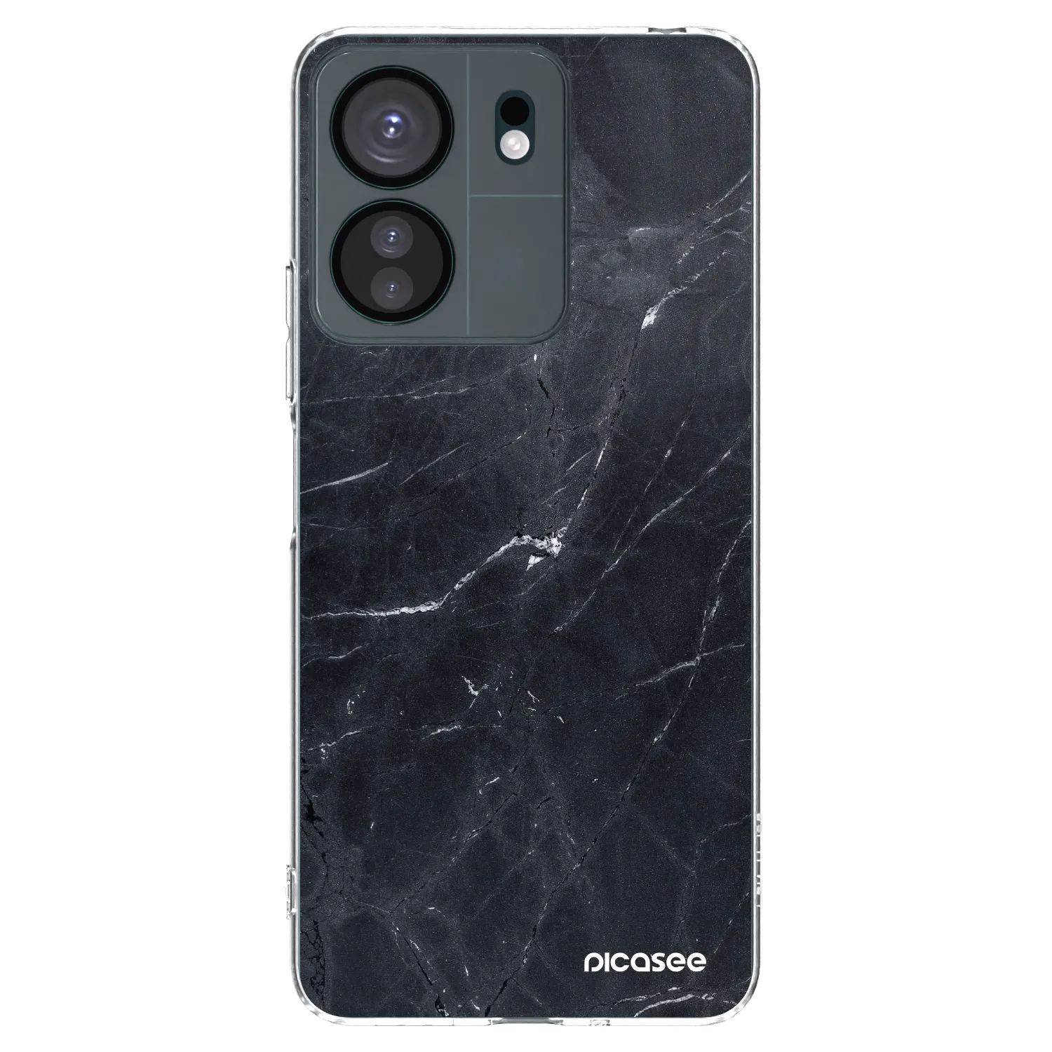 Picasee Xiaomi Redmi 13C 4G Hülle - Transparentes Silikon - Black marble