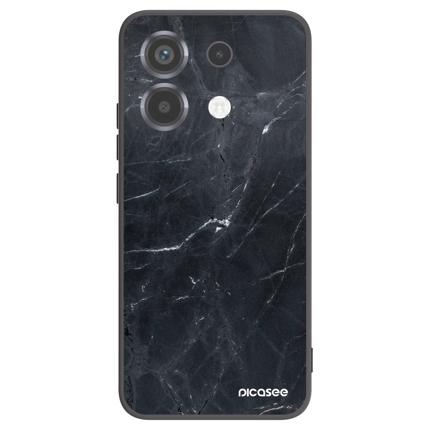 Picasee Xiaomi Poco X6 Hülle - Schwarzes Silikon - Black marble