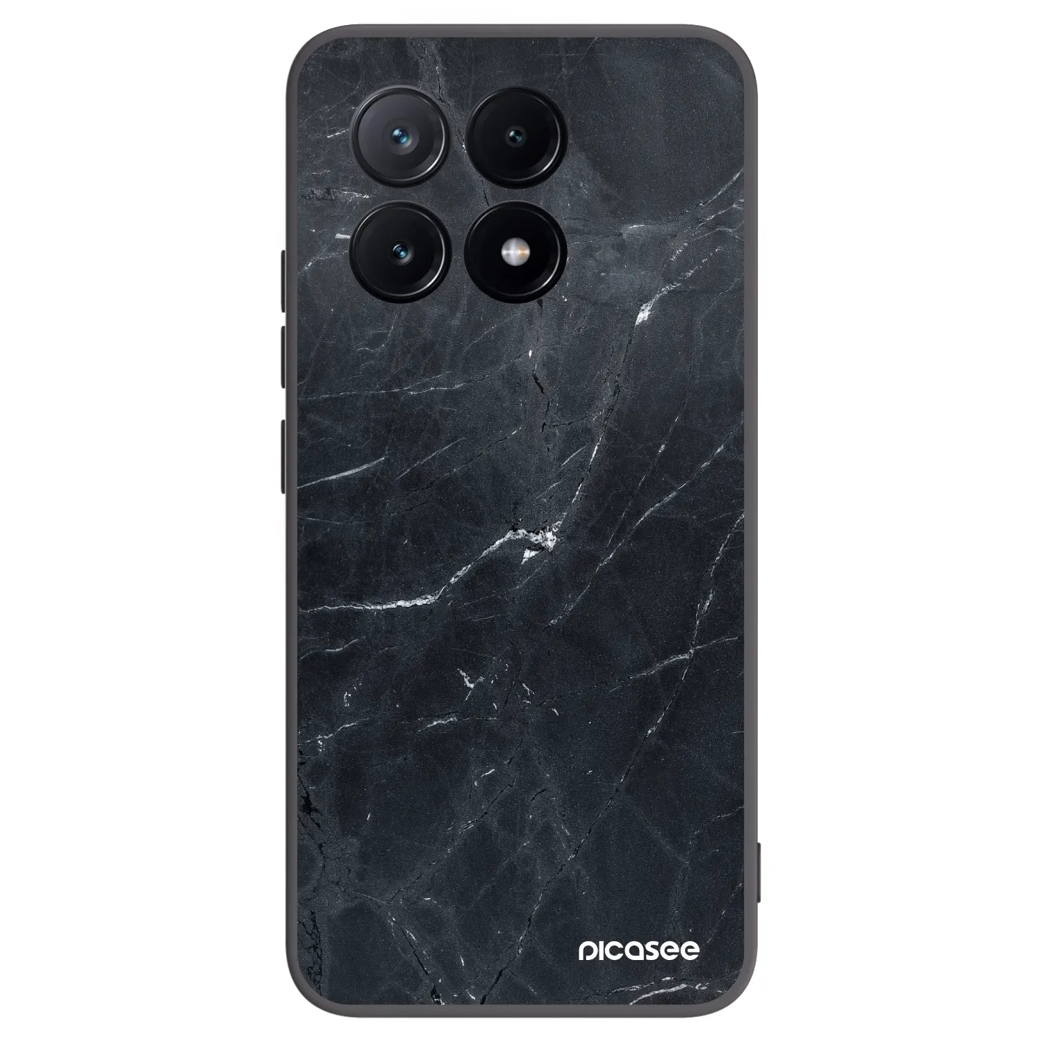 Picasee Xiaomi Poco X6 Pro Hülle - Schwarzes Silikon - Black marble