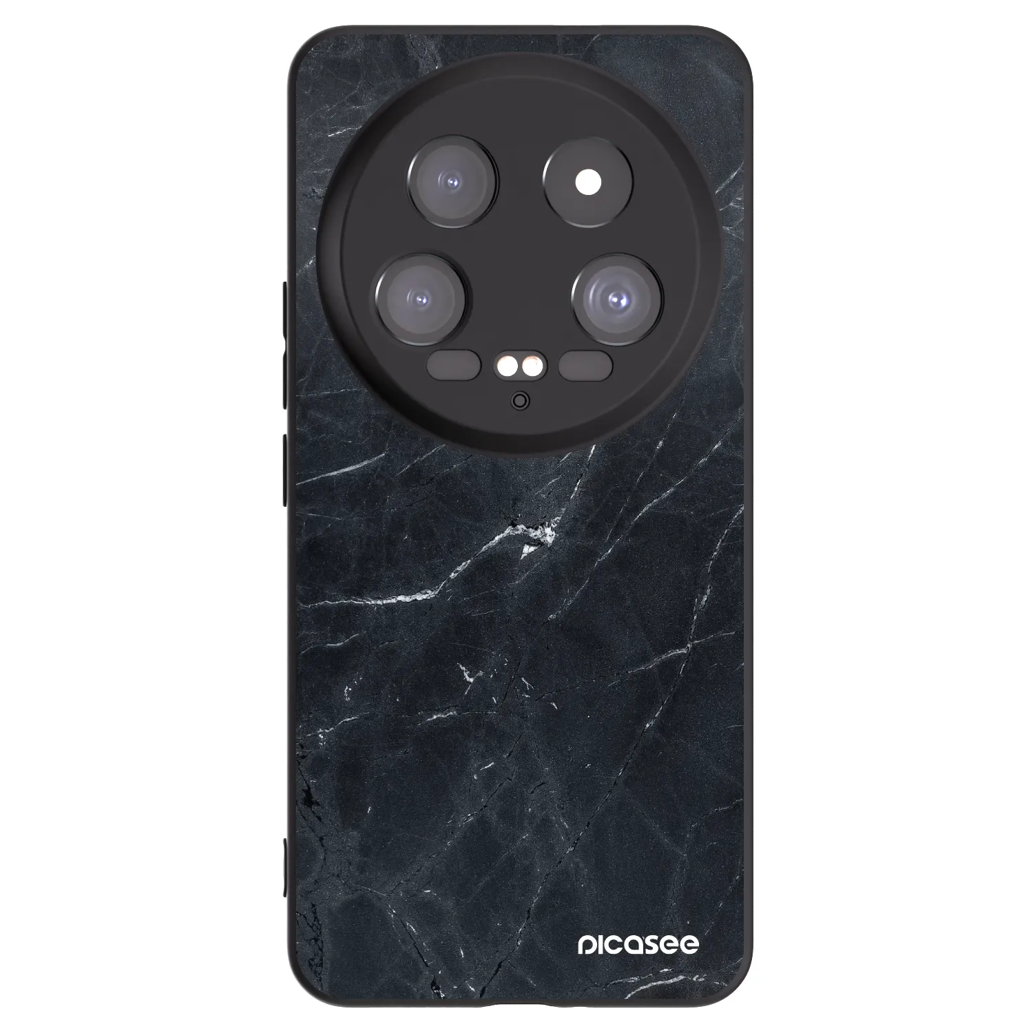 Picasee Xiaomi 14 Ultra Hülle - Schwarzes Silikon - Black marble