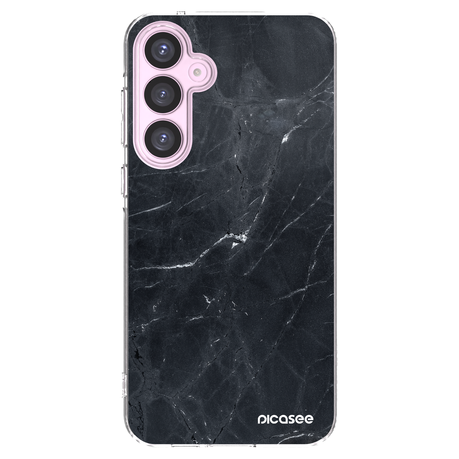 Picasee Samsung Galaxy A55 5G A556B Hülle - Transparentes Silikon - Black marble