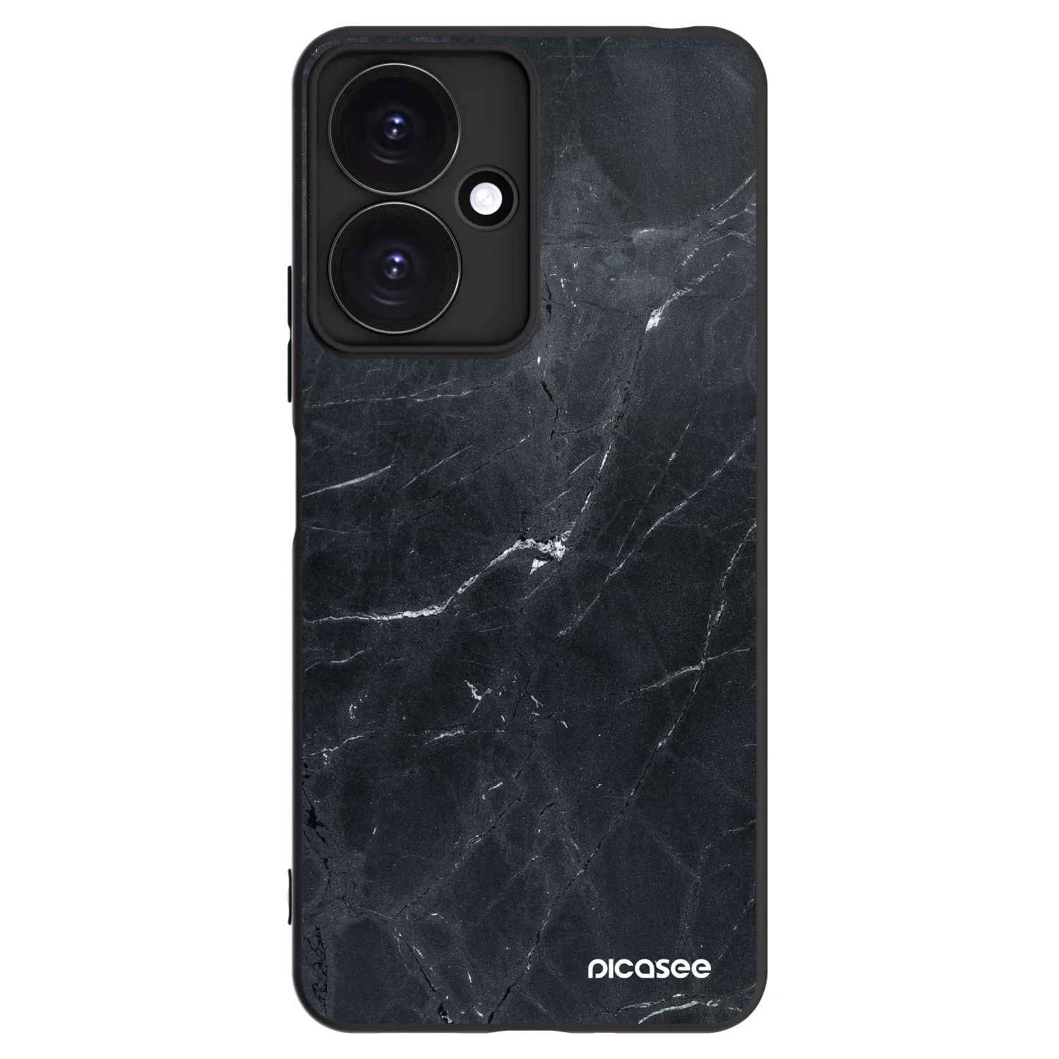 Picasee Xiaomi Redmi 13C 5G Hülle - Schwarzes Silikon - Black marble