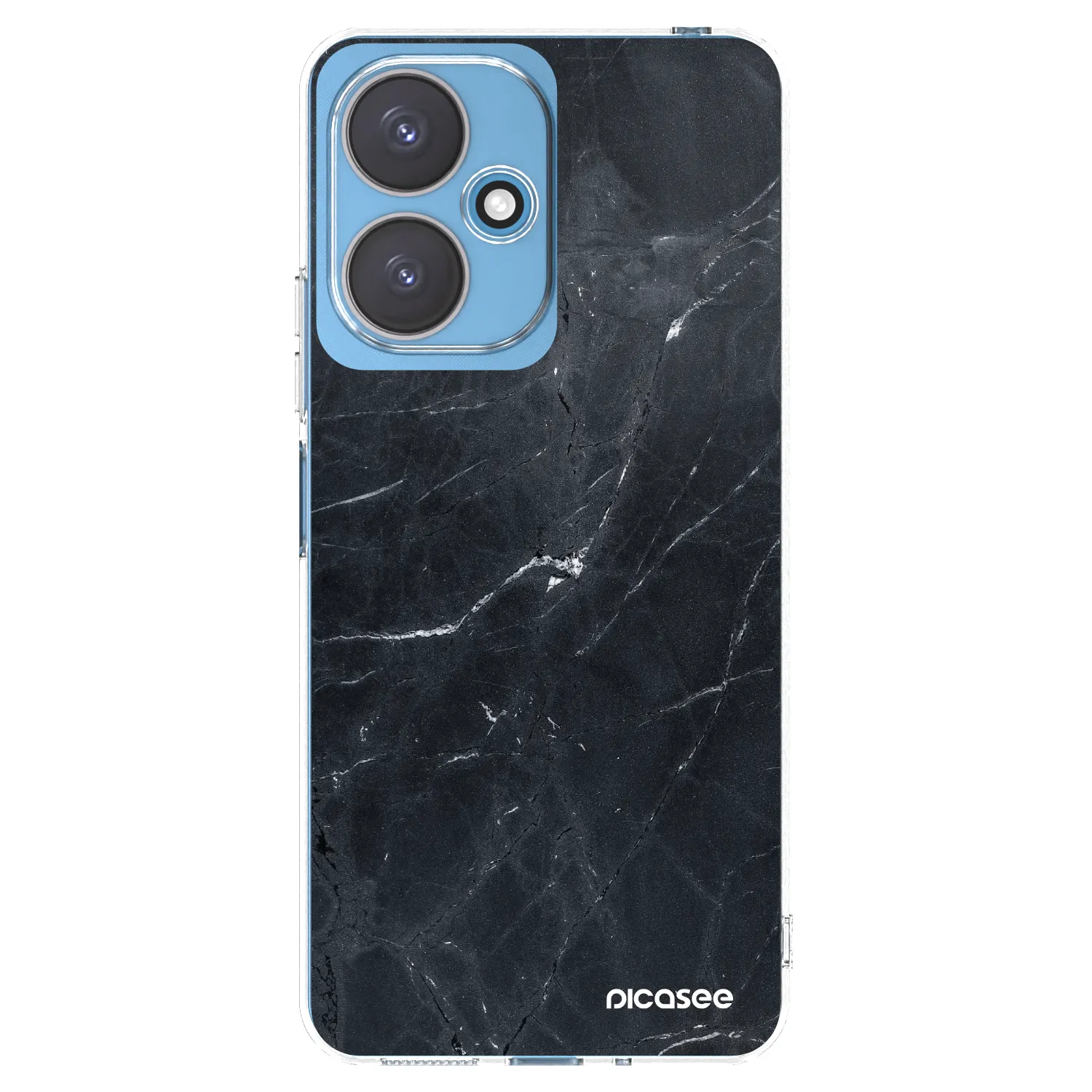 Picasee Xiaomi Redmi 13C 5G Hülle - Transparentes Silikon - Black marble