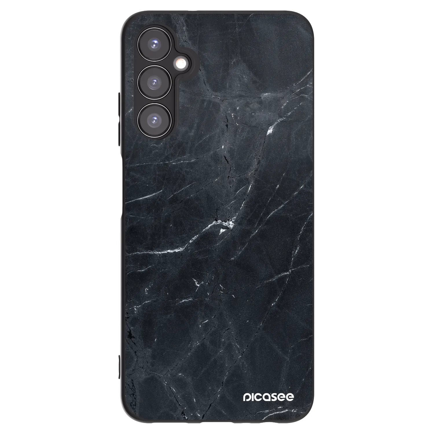 Picasee Samsung Galaxy A05s A057G Hülle - Schwarzes Silikon - Black marble