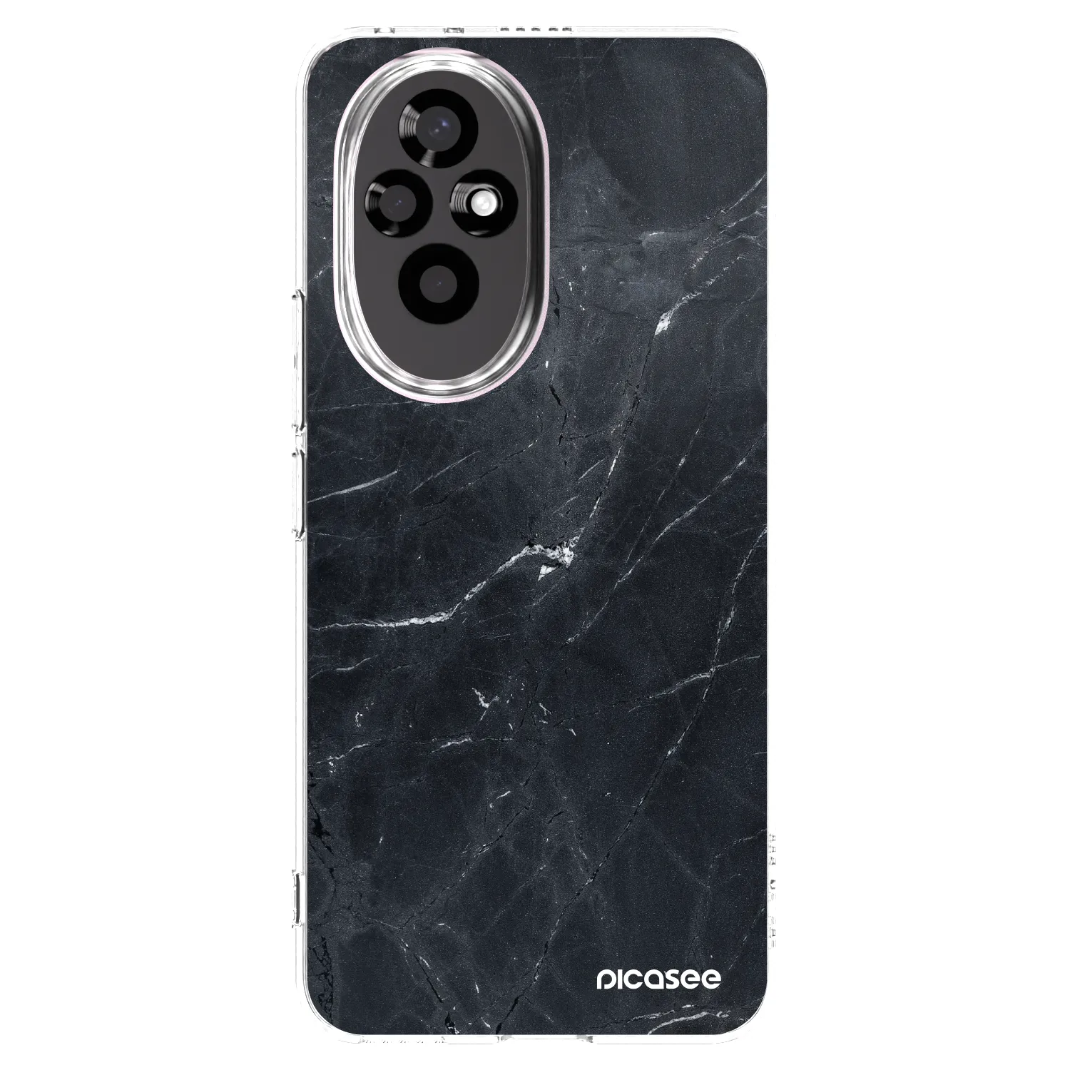 Picasee Honor 200 Pro 5G Hülle - Transparentes Silikon - Black marble