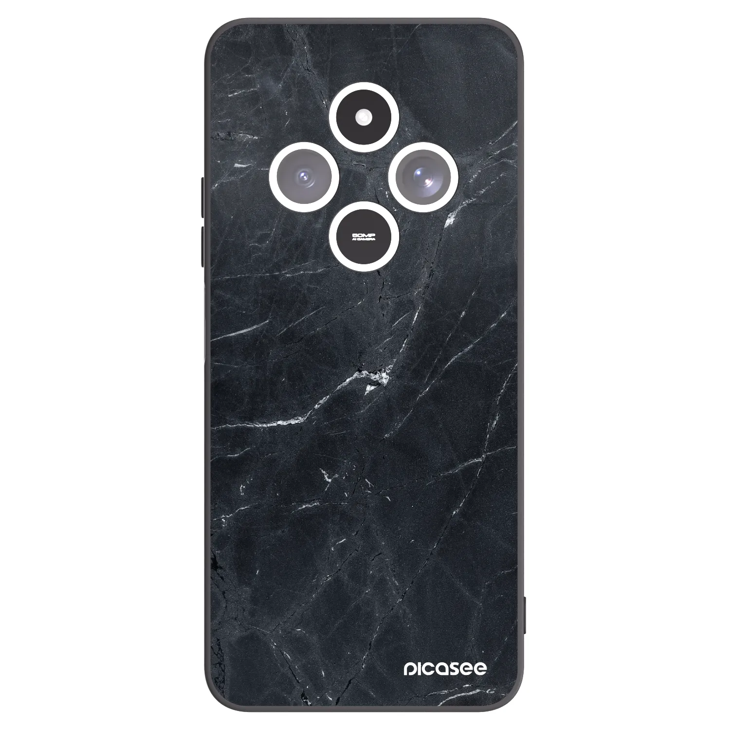 Picasee Xiaomi Redmi 14C Hülle - Schwarzes Silikon - Black marble