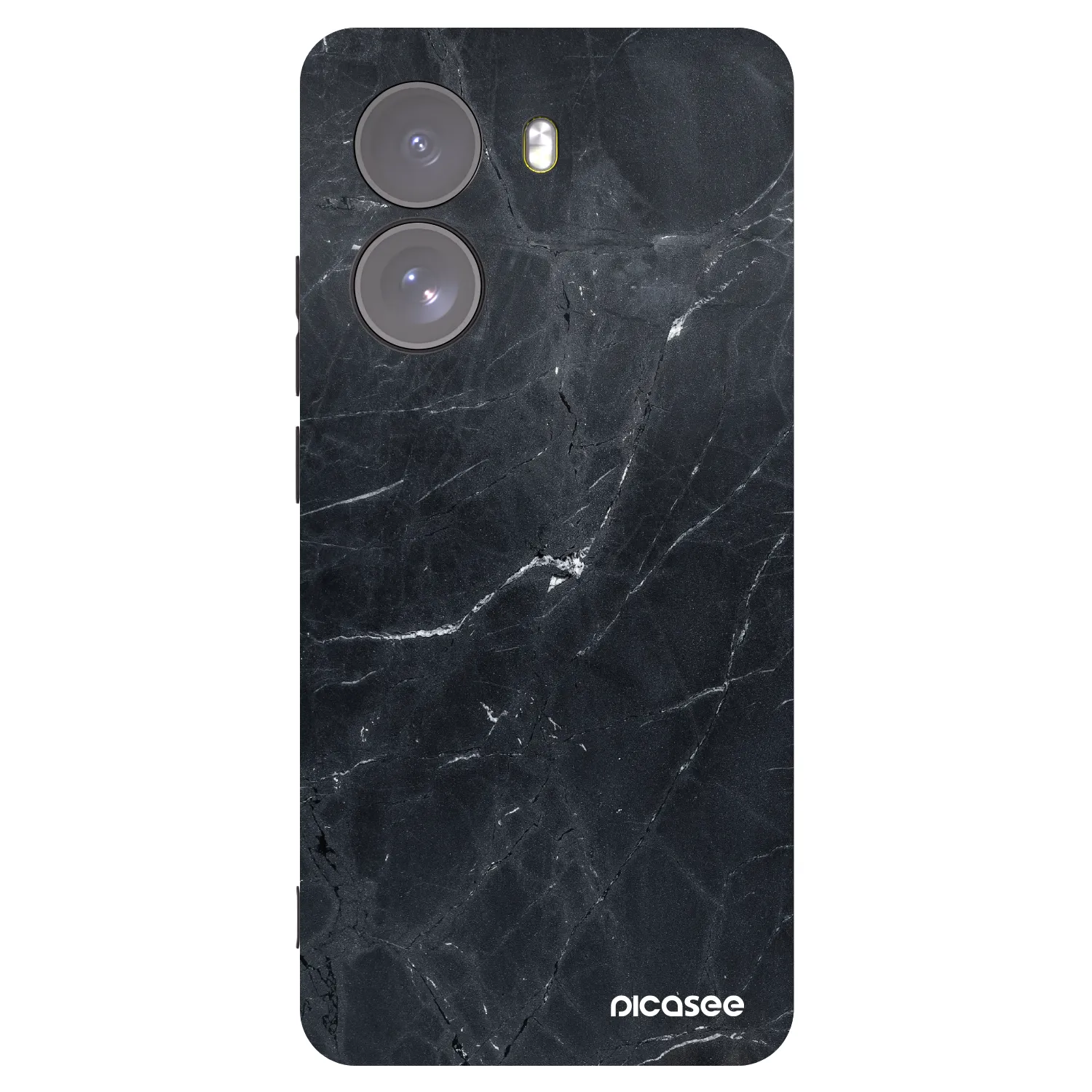 Picasee Xiaomi Poco X7 Hülle - Schwarzes Silikon - Black marble