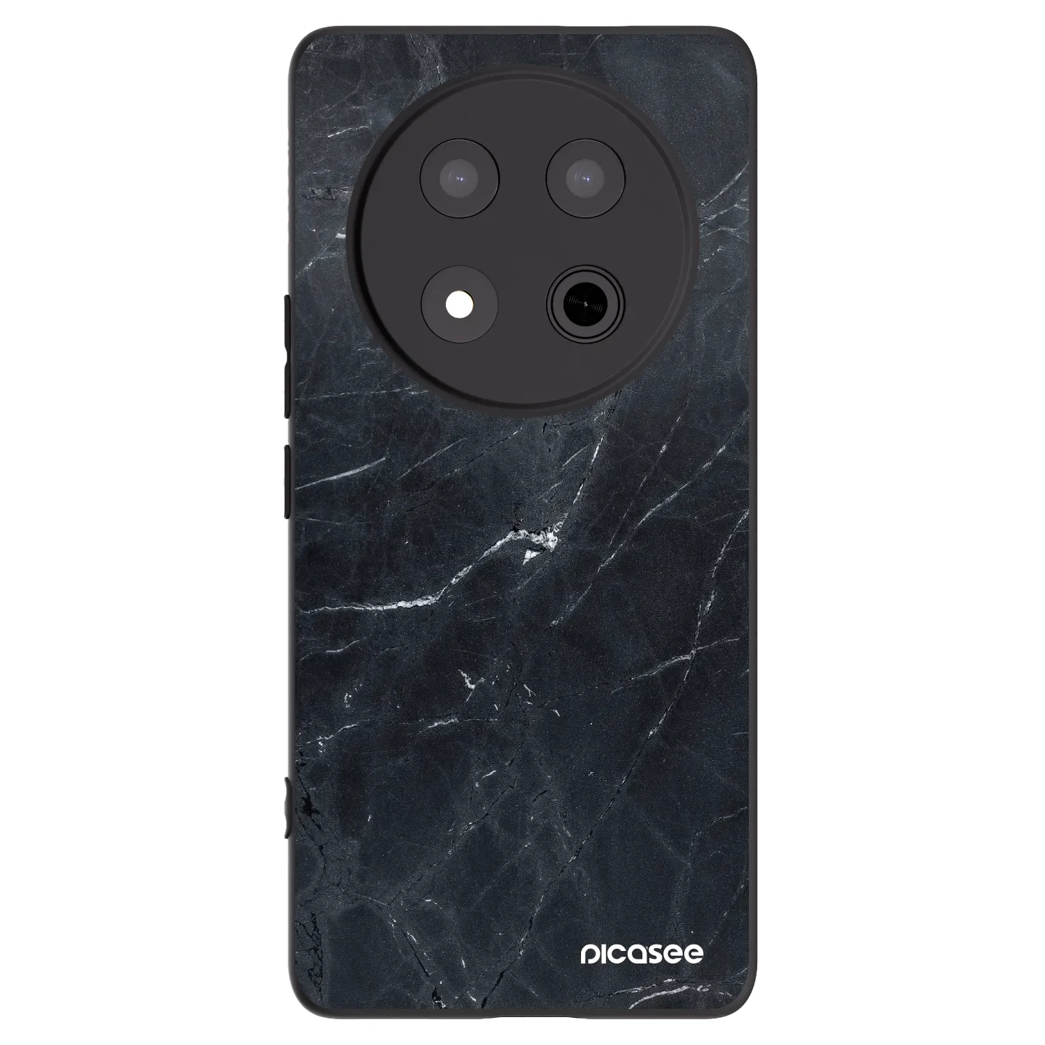 Picasee Honor Magic7 Lite 5G Hülle - Schwarzes Silikon - Black marble
