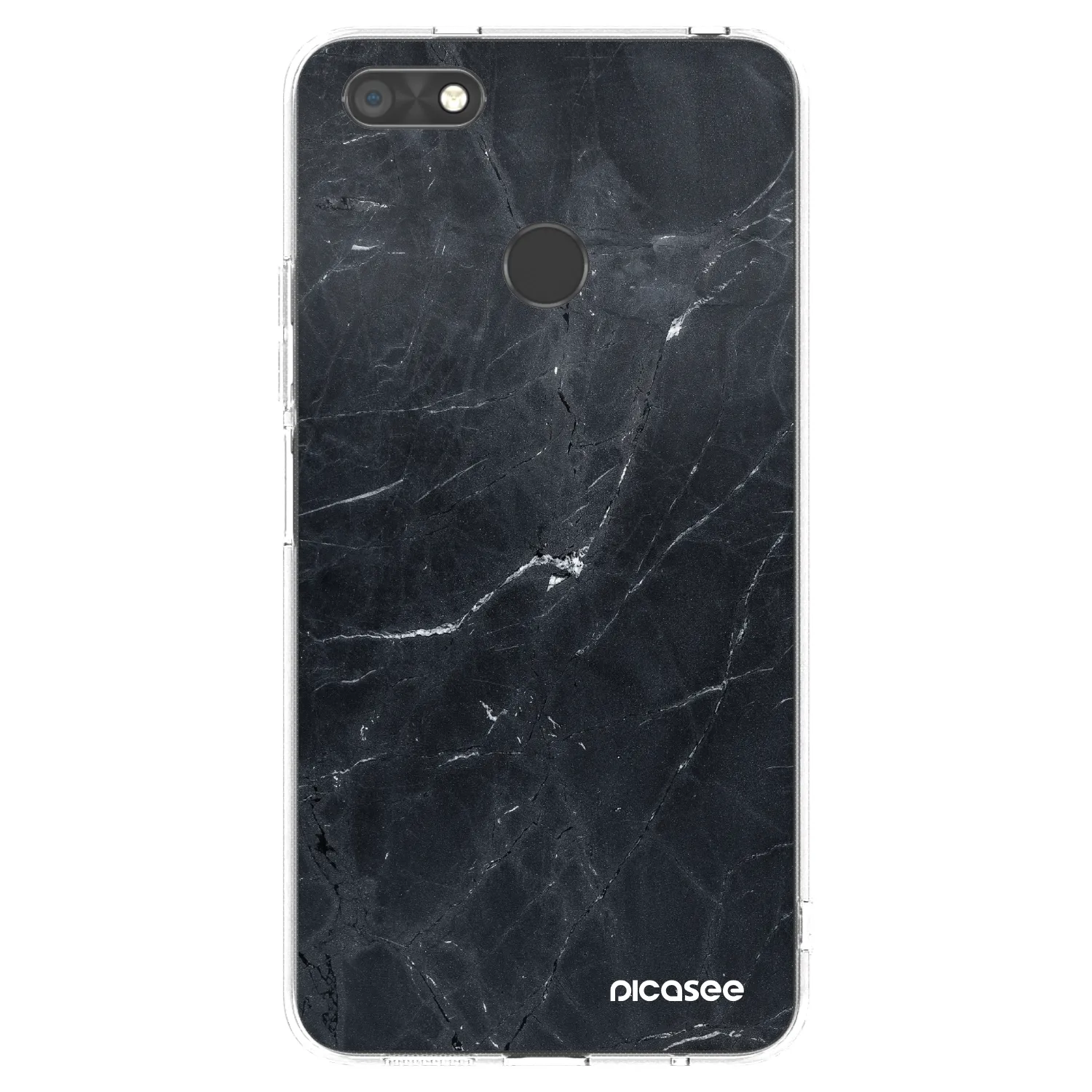 Picasee Huawei P9 Lite Mini Hülle - Transparentes Silikon - Black marble