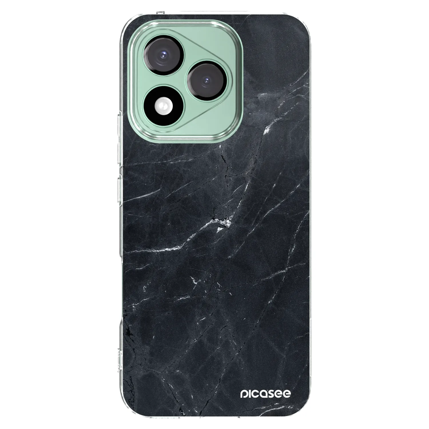 Picasee Honor 400 Lite 5G Hülle - Transparentes Silikon - Black marble