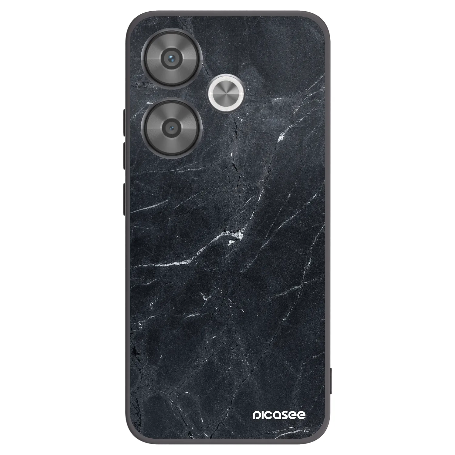 Picasee Xiaomi Poco F6 Hülle - Schwarzes Silikon - Black marble