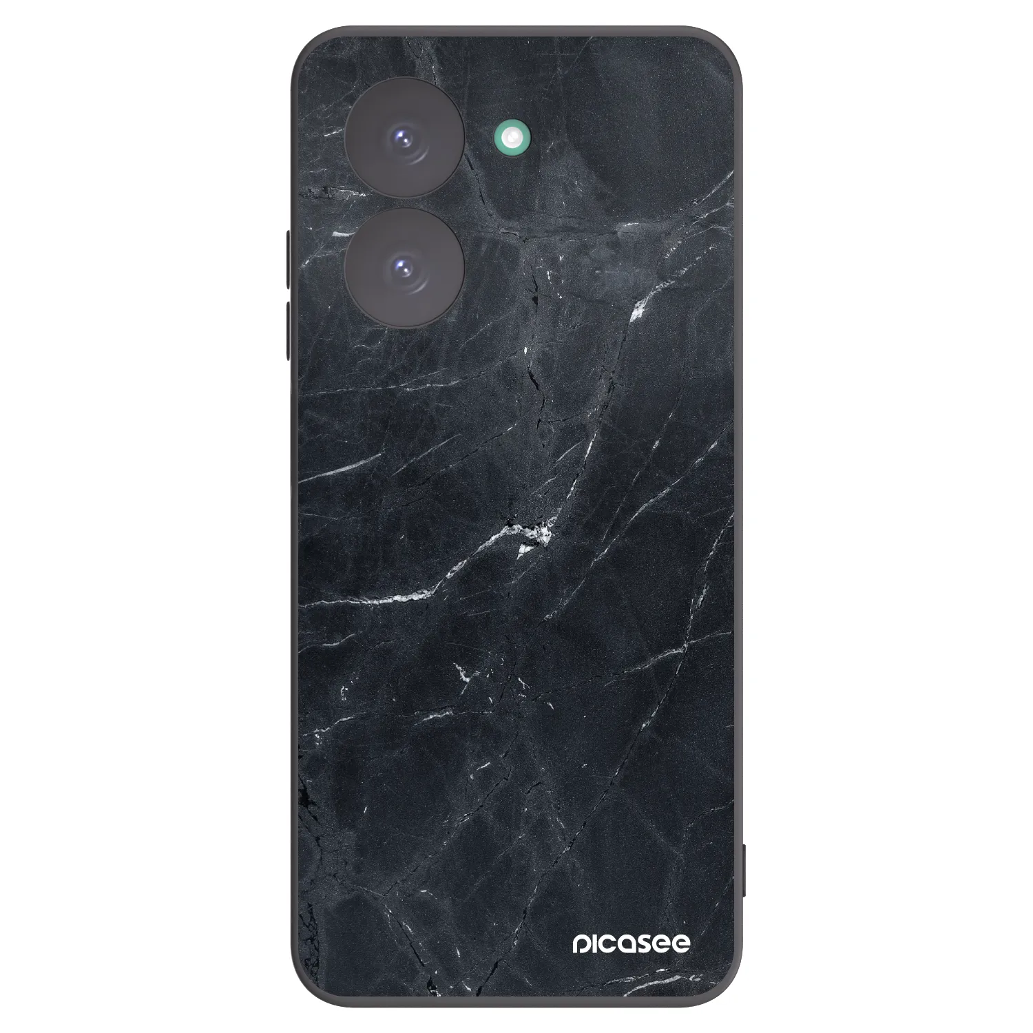 Picasee Xiaomi Redmi A5 Hülle - Schwarzes Silikon - Black marble