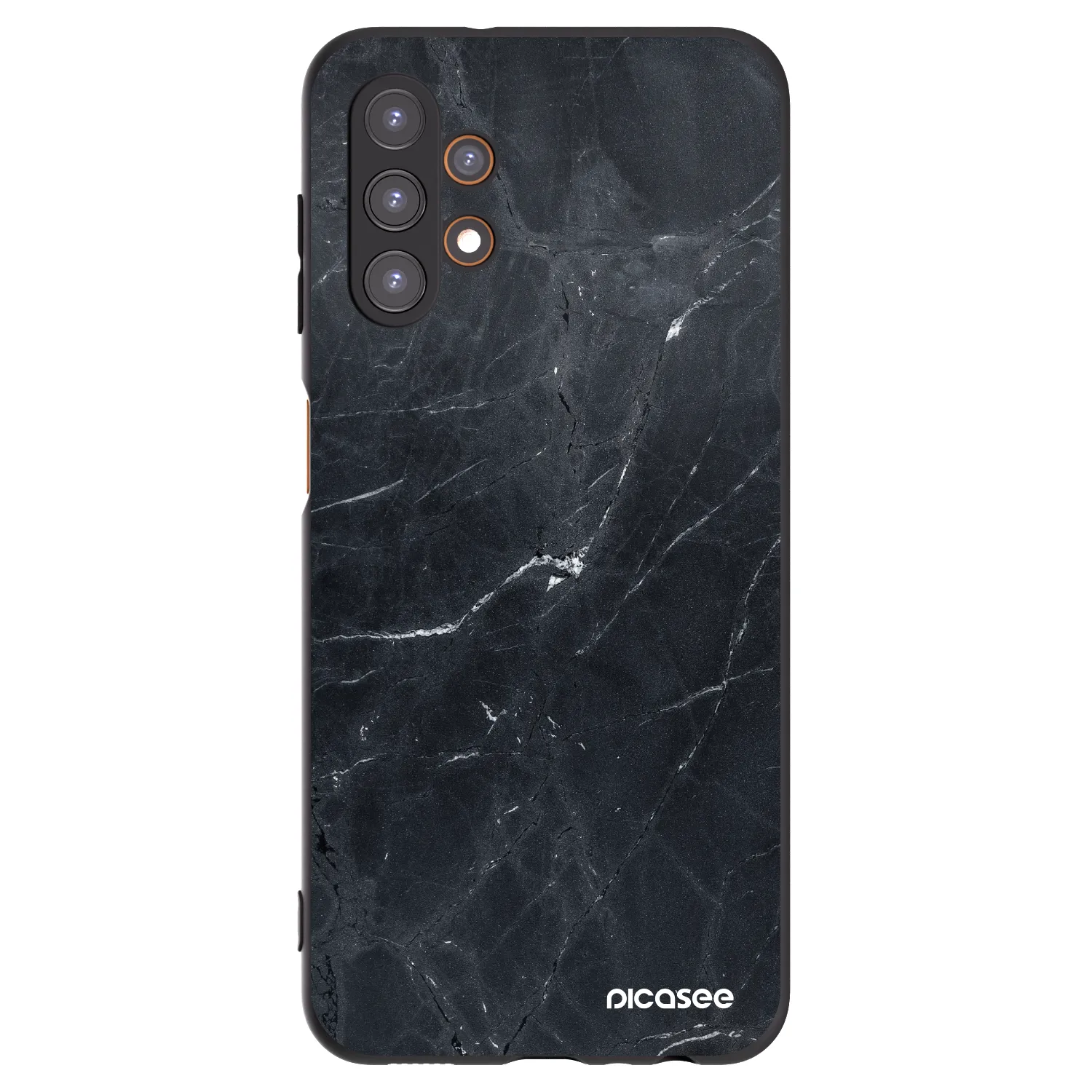 Picasee Samsung Galaxy A13 5G Hülle - Schwarzes Silikon - Black marble