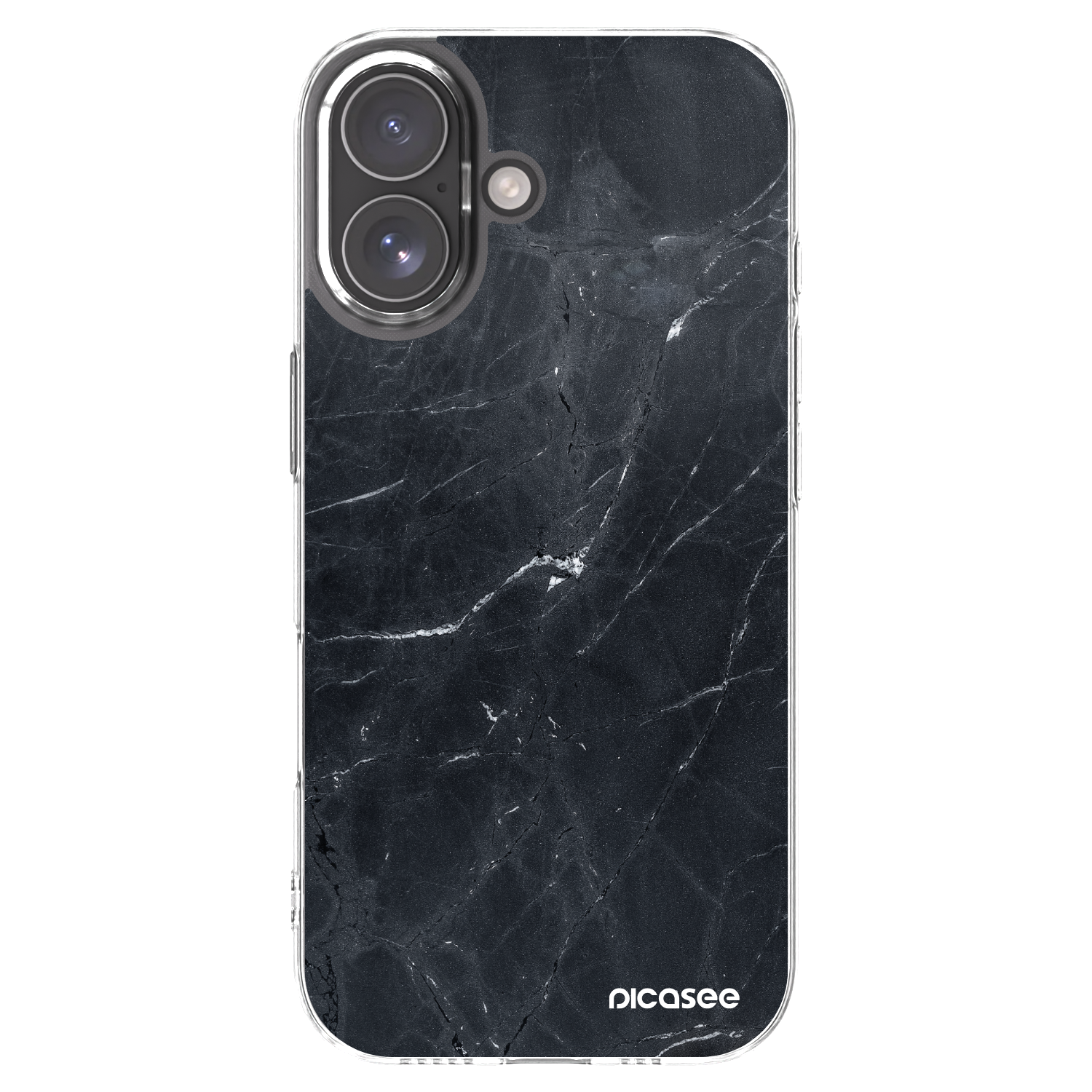 Picasee Apple iPhone 17 Hülle - Transparentes Silikon - Black marble