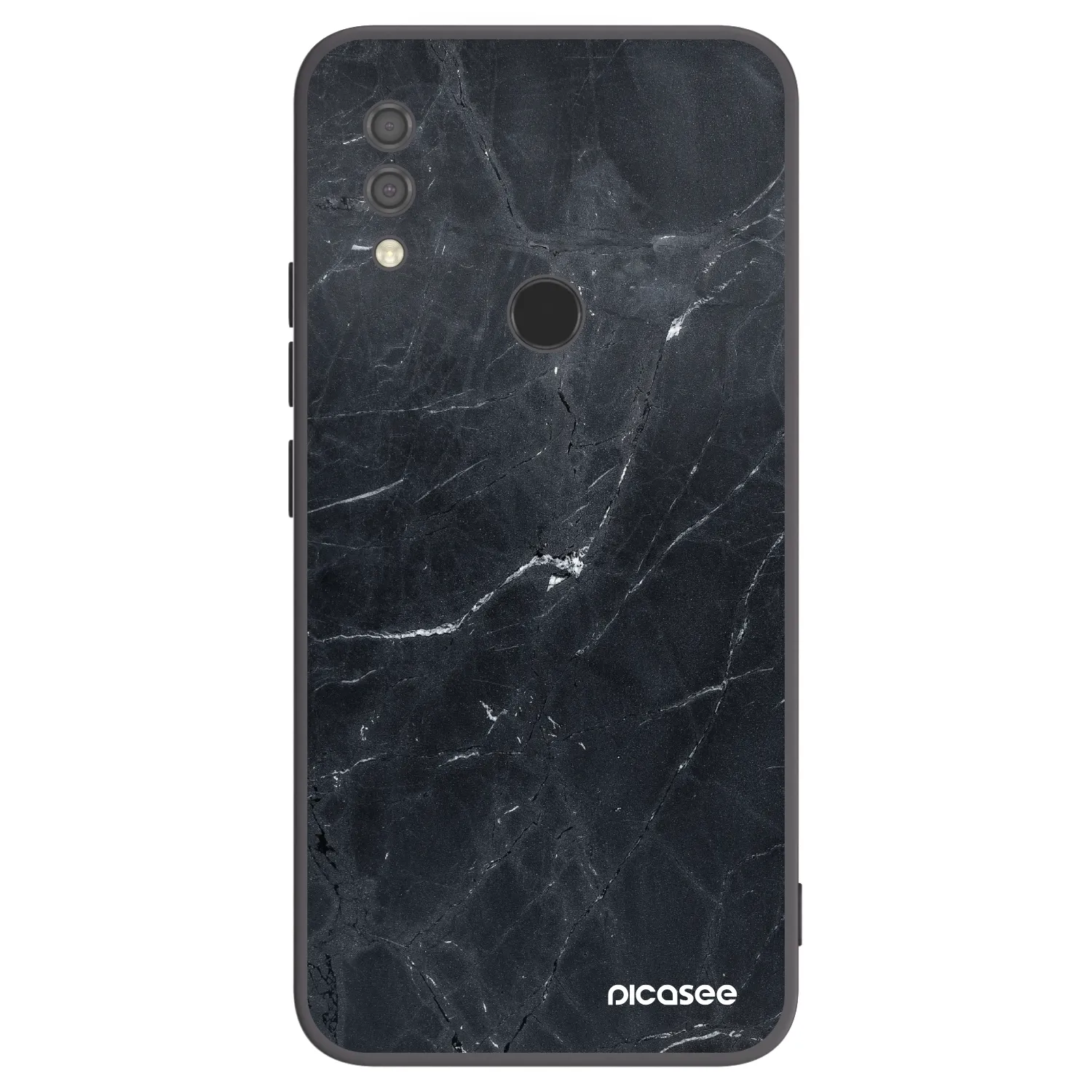 Picasee Xiaomi Redmi 7 Hülle - Schwarzes Silikon - Black marble