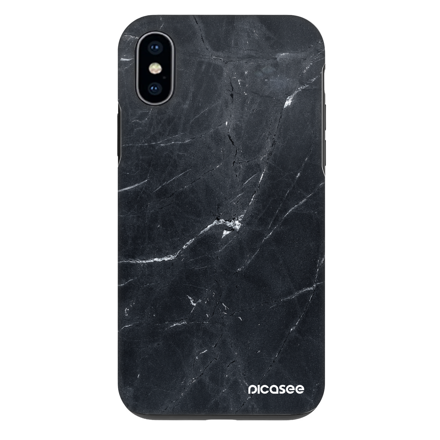 Picasee Fashion Case für Apple iPhone X/XS - Black marble