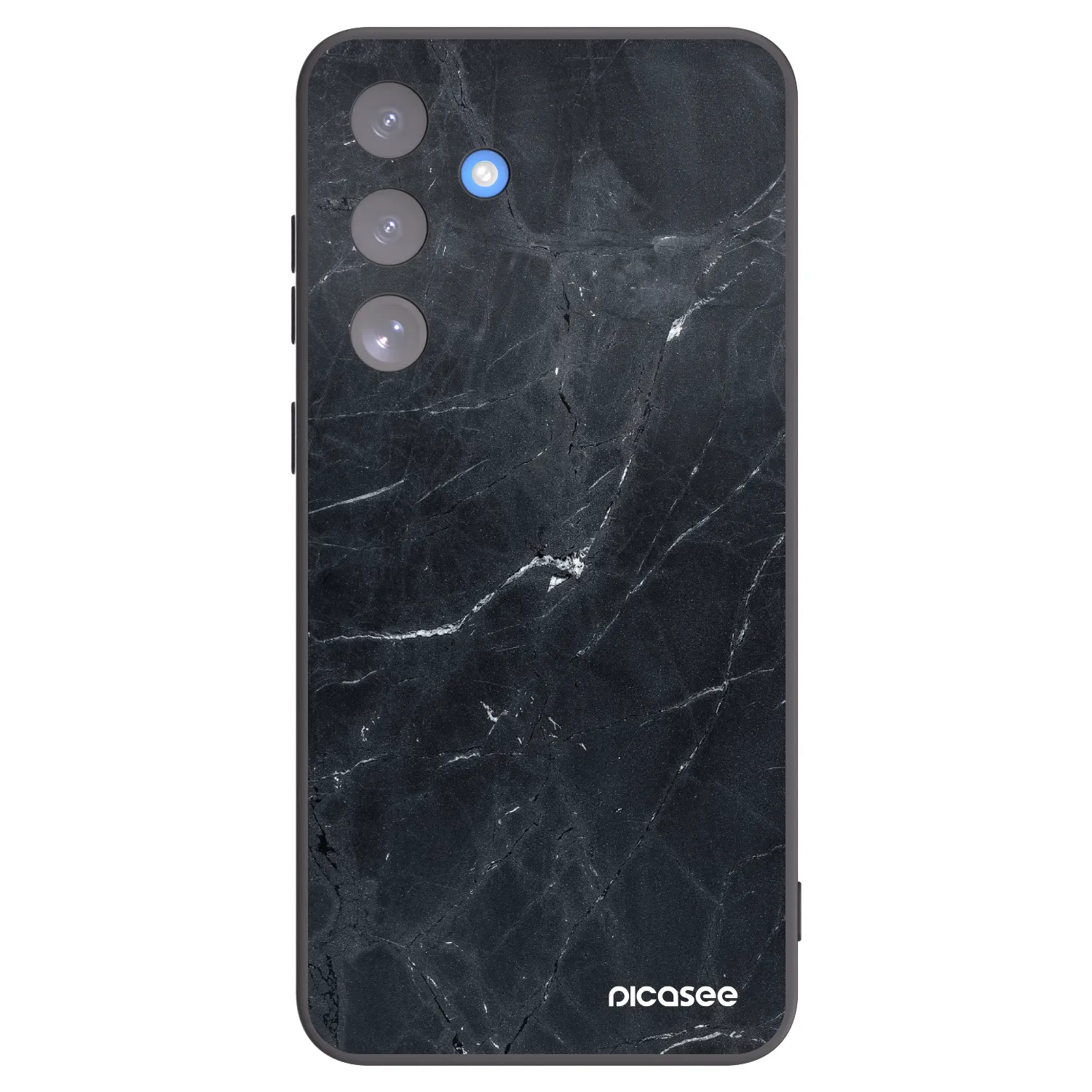 Picasee Samsung Galaxy S25 FE 5G Hülle - Schwarzes Silikon - Black marble