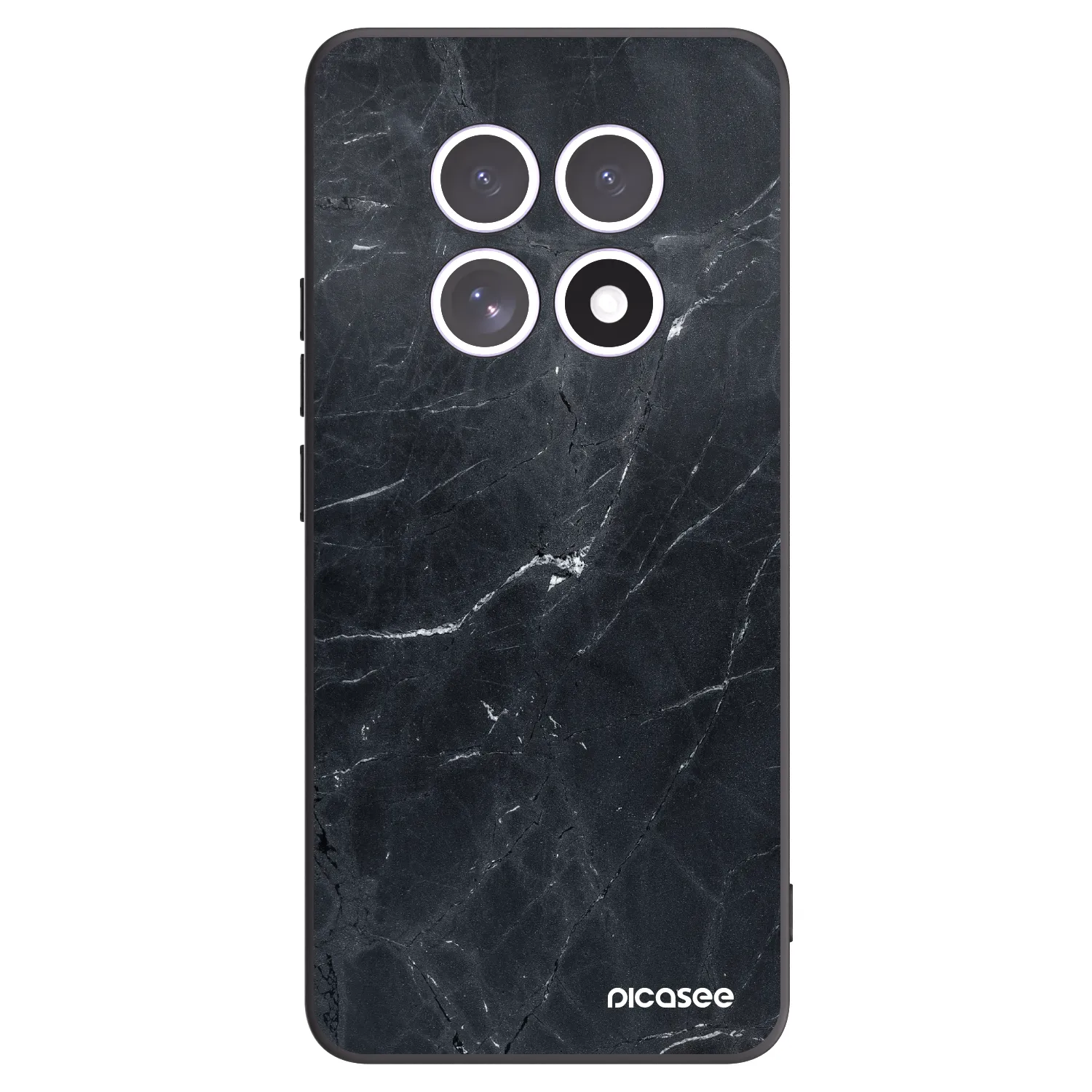 Picasee Xiaomi Redmi Note 15 Hülle - Schwarzes Silikon - Black marble