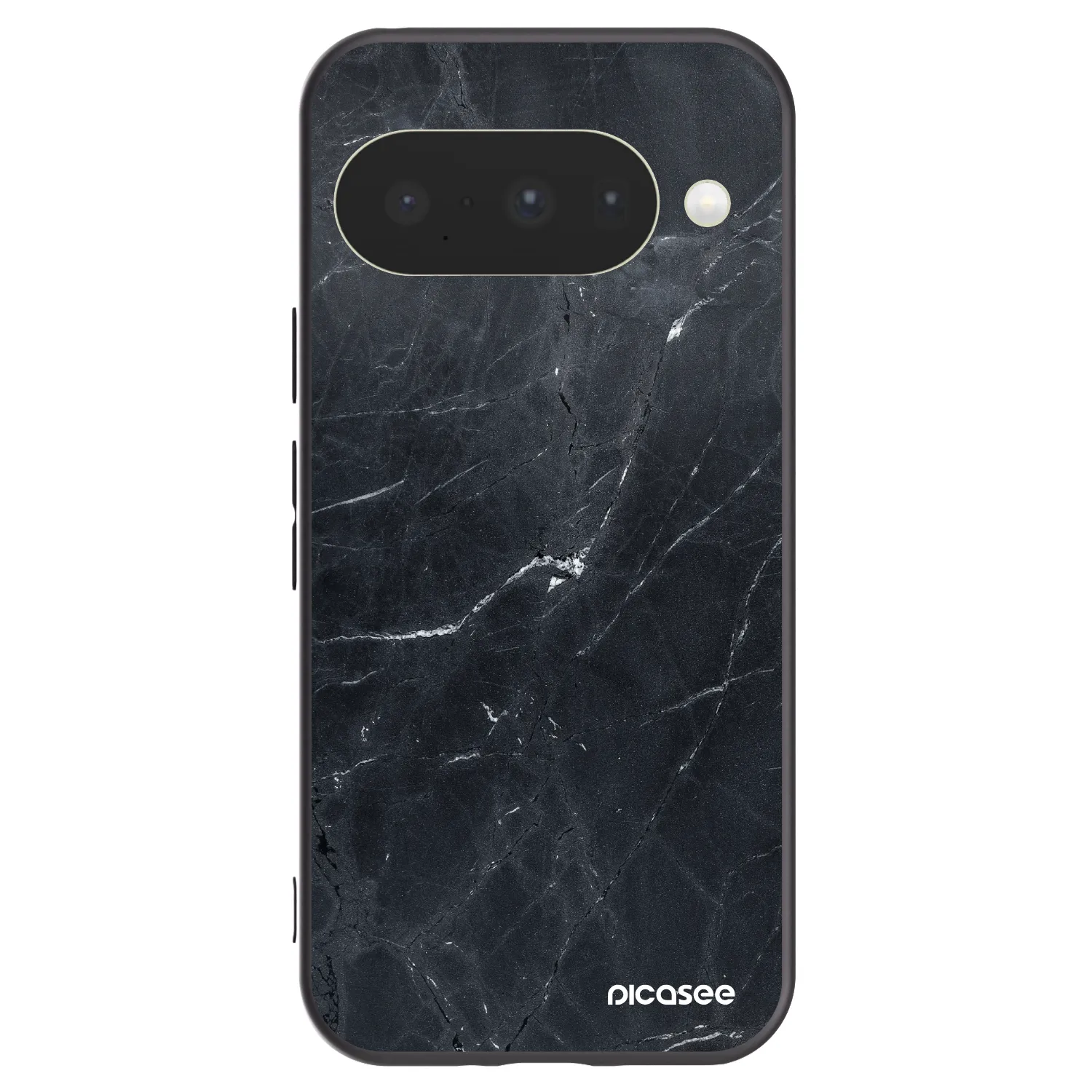 Picasee Google Pixel 10 Hülle - Schwarzes Silikon - Black marble