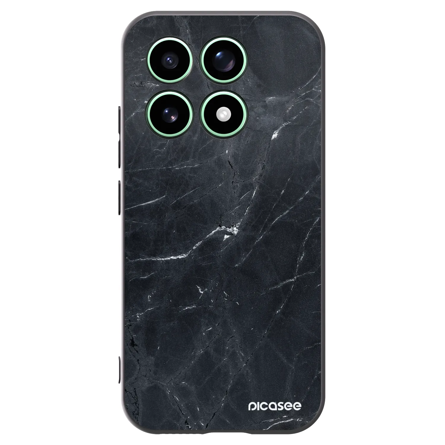 Picasee Xiaomi 17 Hülle - Schwarzes Silikon - Black marble