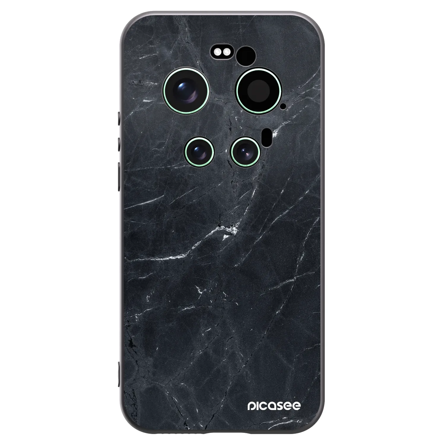 Picasee Xiaomi 17 Ultra Hülle - Schwarzes Silikon - Black marble