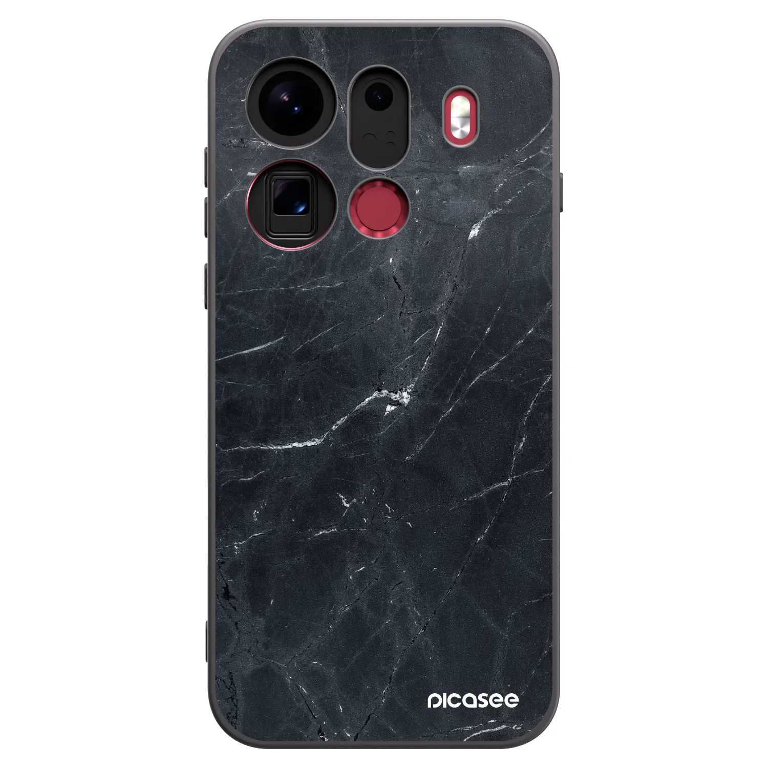 Picasee OPPO Find X9 Pro Hülle - Schwarzes Silikon - Black marble