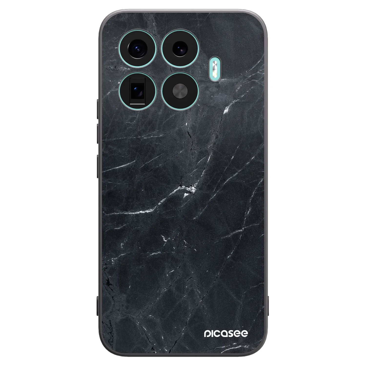 Picasee Xiaomi 17T Pro Hülle - Schwarzes Silikon - Black marble