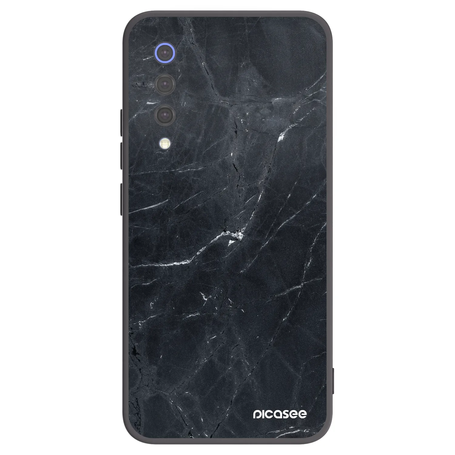 Picasee Xiaomi Mi 9 SE Hülle - Schwarzes Silikon - Black marble