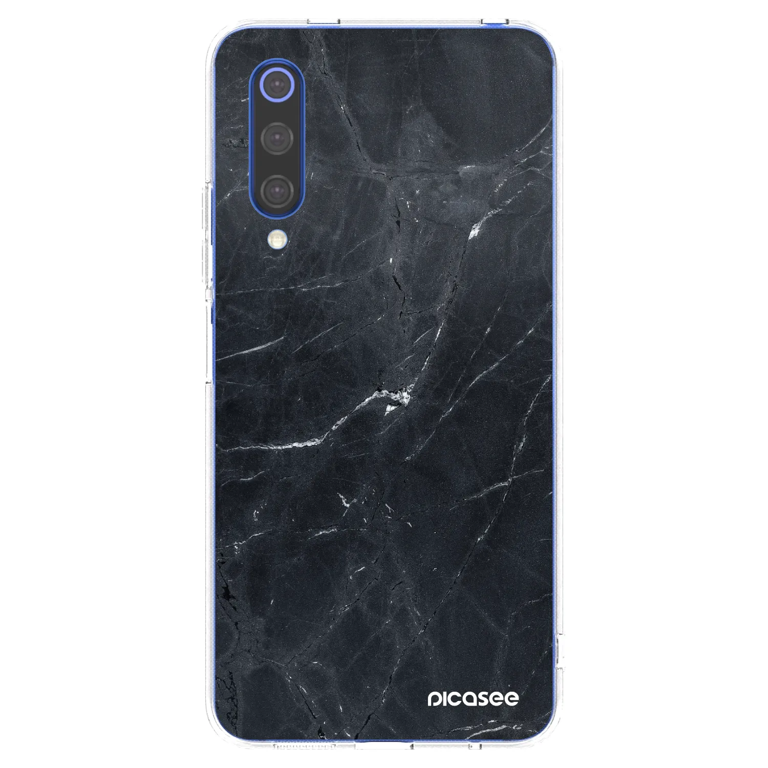 Picasee Xiaomi Mi 9 SE Hülle - Transparentes Silikon - Black marble