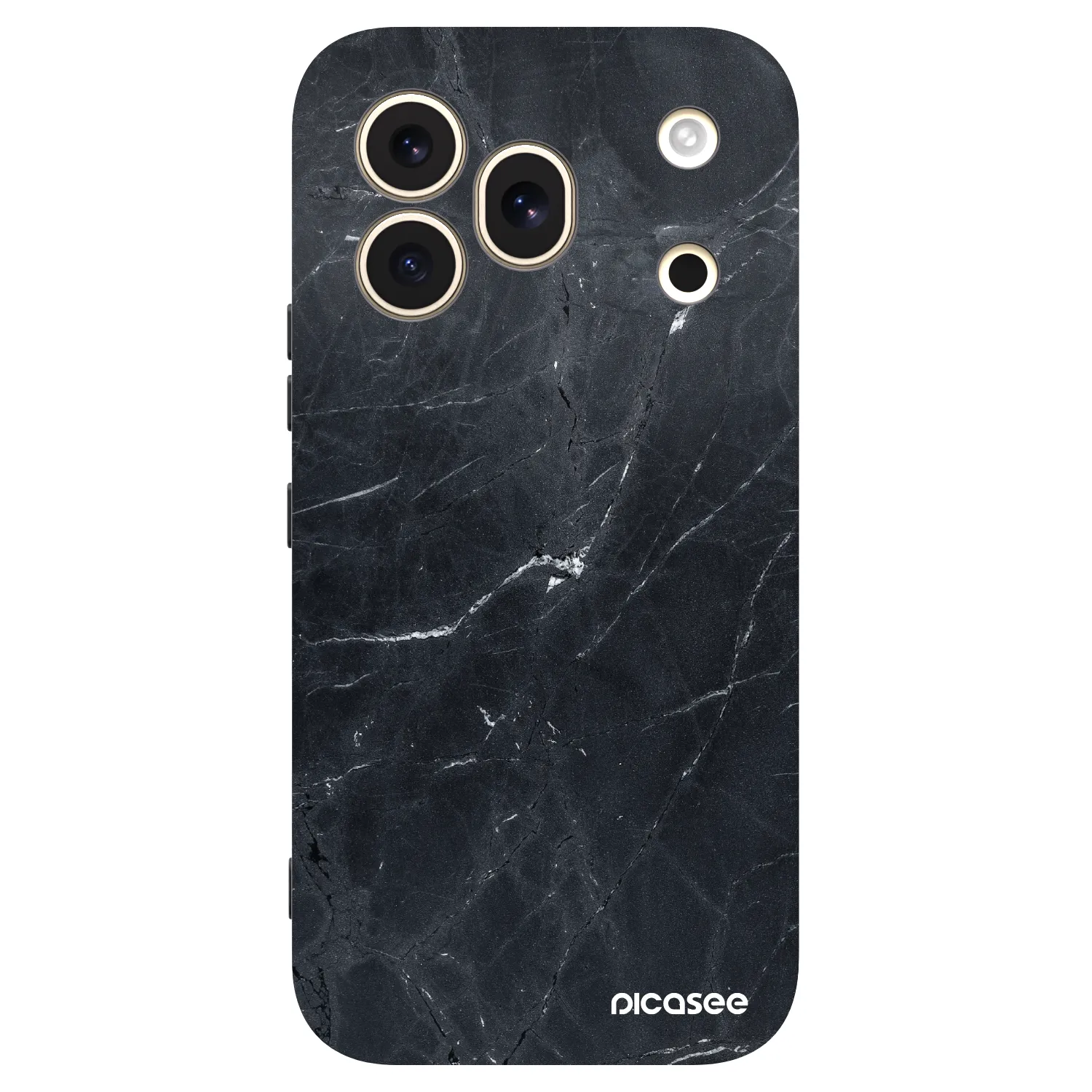 Picasee Honor 600 Pro Hülle - Schwarzes Silikon - Black marble