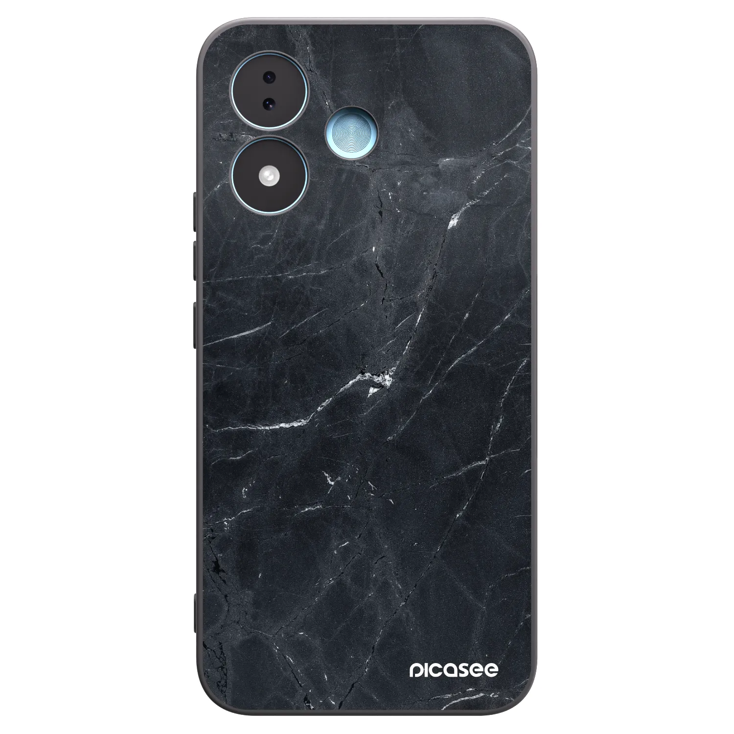 Picasee Xiaomi Redmi Note 17 5G Hülle - Schwarzes Silikon - Black marble