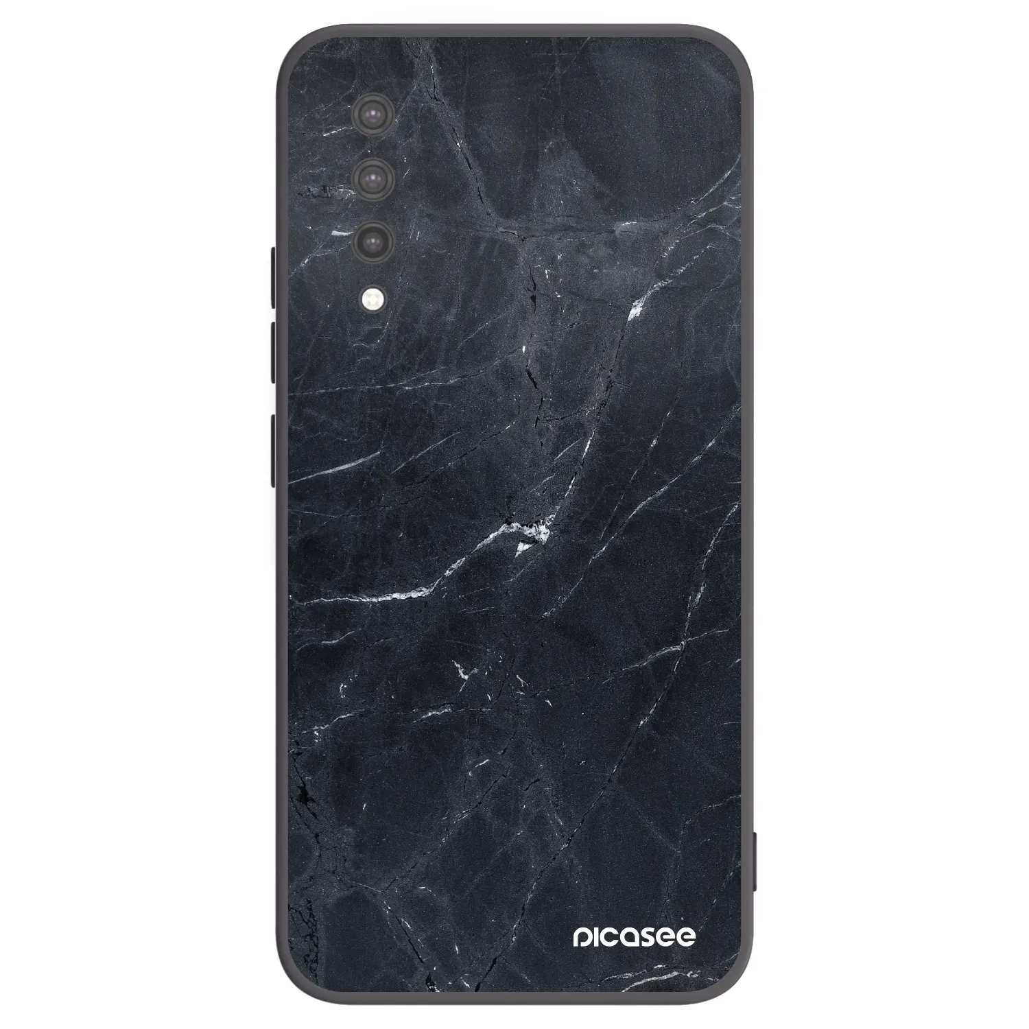 Picasee Xiaomi Mi 9 Lite Hülle - Schwarzes Silikon - Black marble