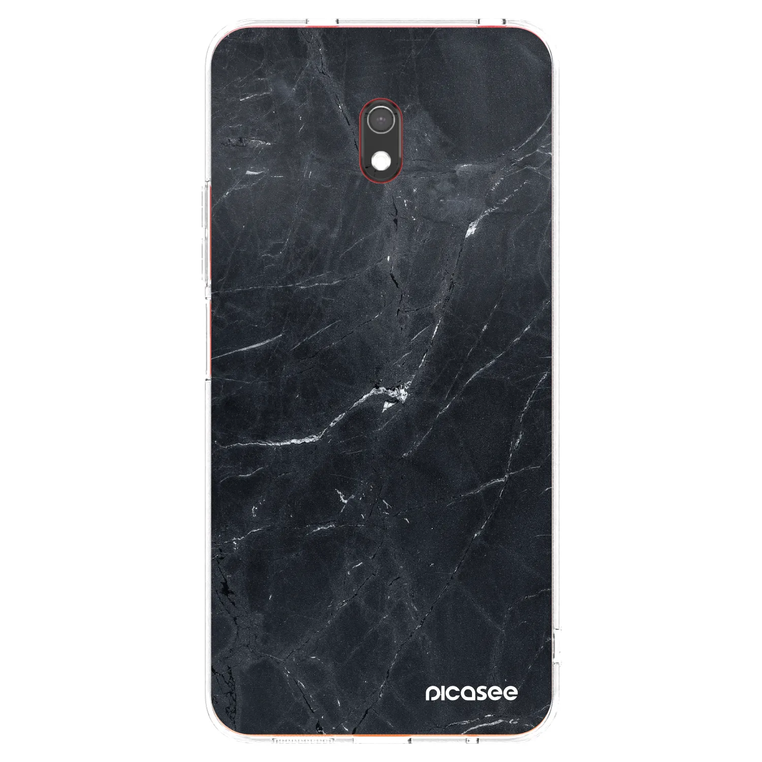 Picasee Xiaomi Redmi 8A Hülle - Transparentes Silikon - Black marble